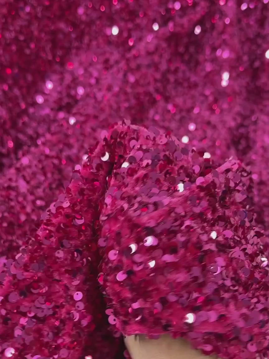 fuchsia sequin on velvet, pink sequin on velvet, rose pink sequin on velvet, light pink sequin on velvet, maroon sequin on velvet, dark pink sequin on velvet, fuchsia sequin on velvet for bride, fuchsia sequin on velvet for woman, velvet on sale, discount velvet, premium velvet