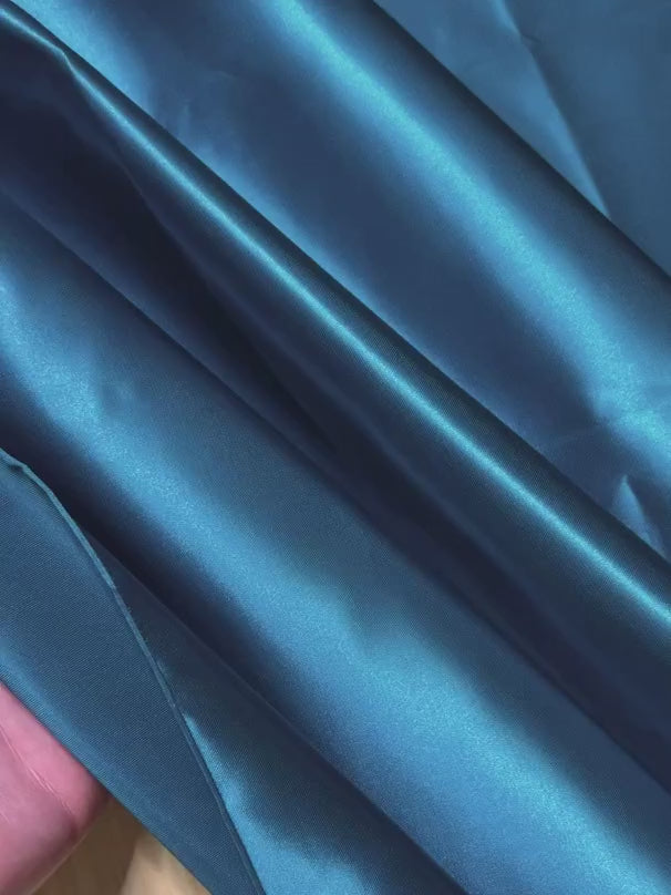Teal Duchesse Satin