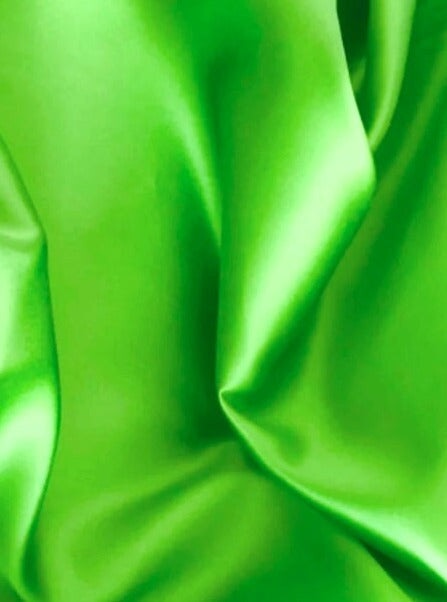 Neon Green Duchesse Satin Fabric, Lime Green Bridal Shiny Satin by yard, Neon Heavy Satin Fabric for Wedding Dress, satin for woman, satin for woman, bridal silk, satin for gown, satin fabric, best quality satin, premium satin, buy satin online, silk on discount