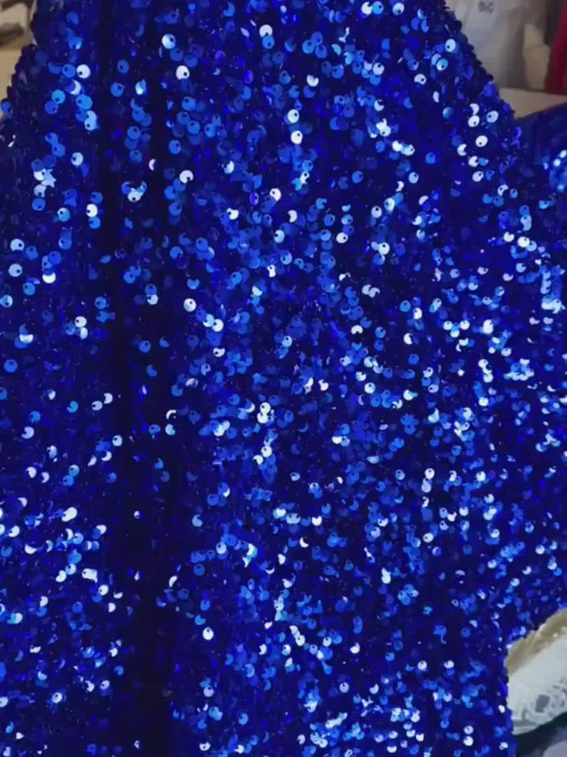 royal blue sequin on velvet, blue sequin on velvet, aqua blue sequin on velvet, emrald blue sequin on velvet, velvet on discount, velvet on sale, buy velvet online, kikitextile velvet, premium velvet, velvet for gown, velvet for woman, velvet for bride