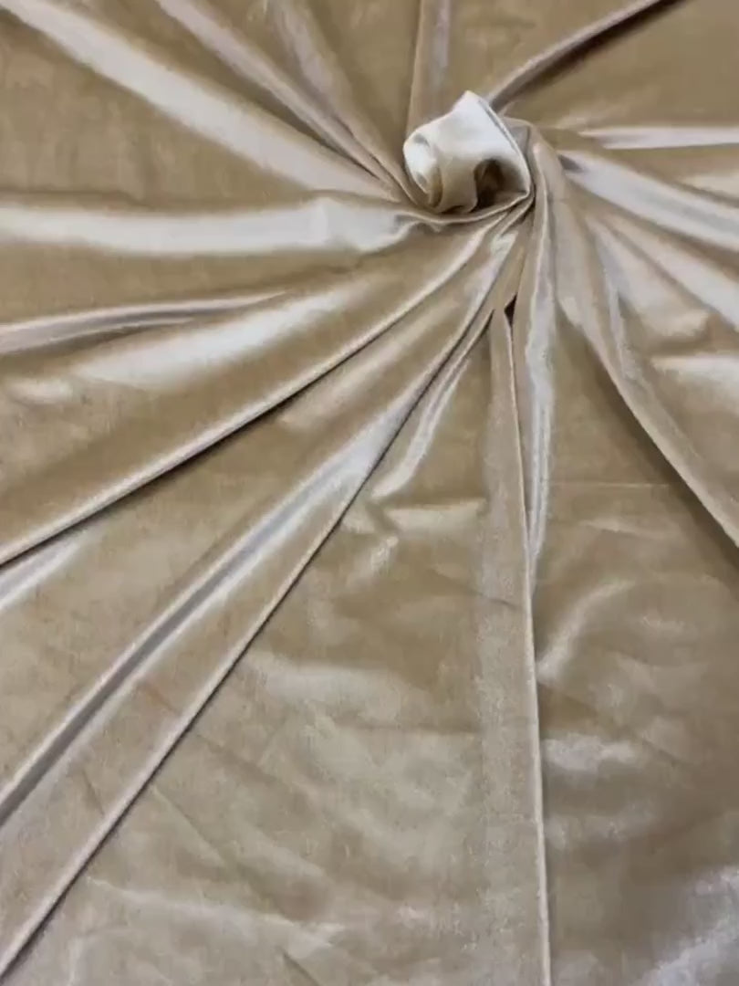 Gold Champagne Stretch Velvet