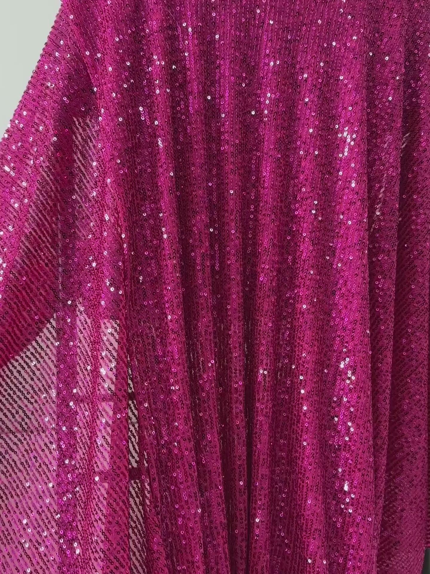 fuchsia sequin on mesh, fuchsia sequin fabric for woman, pink sequin, light pin sequin, rose pink sequin, discounted sequin, sequin for gown, cheap sequin, sequin on sale, buy sequin online, best quality sequin, kiki textile sequin