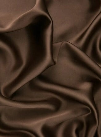chocolate silk, brown stretch silk, brown stretch satin, chocolate stretch satin, brown silk charmeuse, brown silk fabric, brown satin fabric, brown charmeuse fabric, brown stretch silk fabric, brown silk material, brown mulberry silk, chocolate silk charmeuse, chocolate satin fabric, chocolate satin material