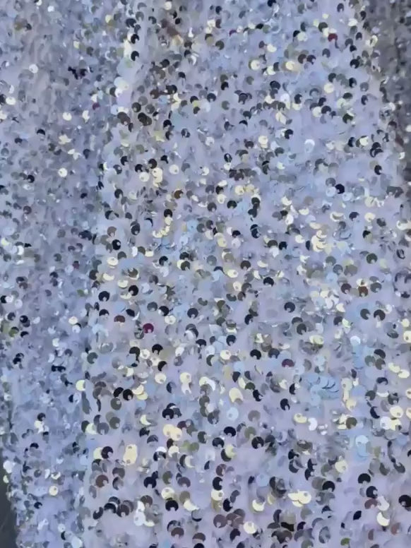 Silver White Sequin on Velvet, silver sequin on velvet, off white sequin on velvet, light silver sequin on velvet, velvet on discount, velvet on sale, buy velvet online, kikitextile velvet, premium velvet, velvet for gown, velvet for woman, velvet for bride