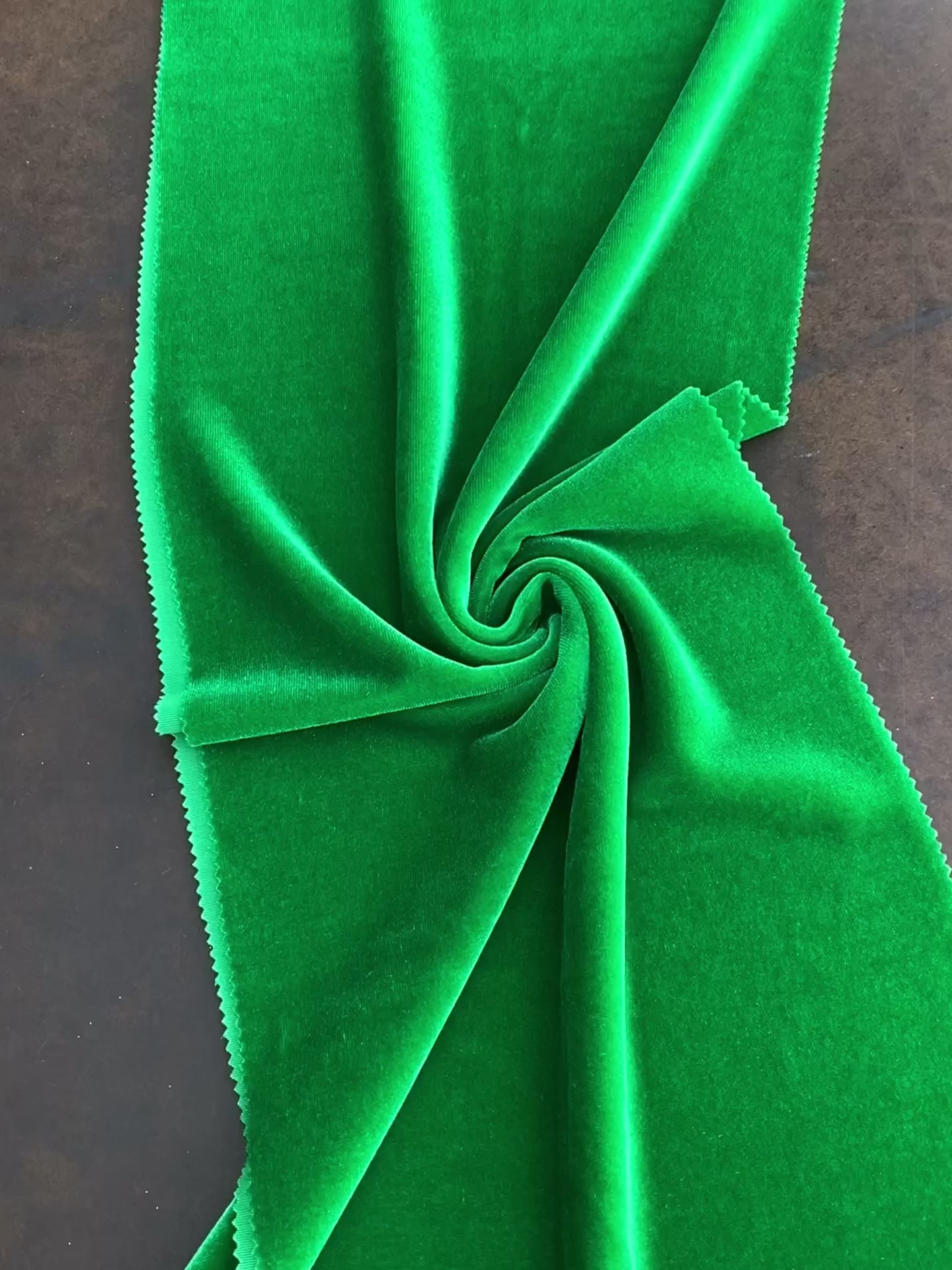 kelly green stretch velvet, kelly green stretch velvet for gown, stretch velvet for wedding, stretch pure velvet, green stretch velvet for brides, stretch fancy velvet, velvet for dress, stretch expensive velvet