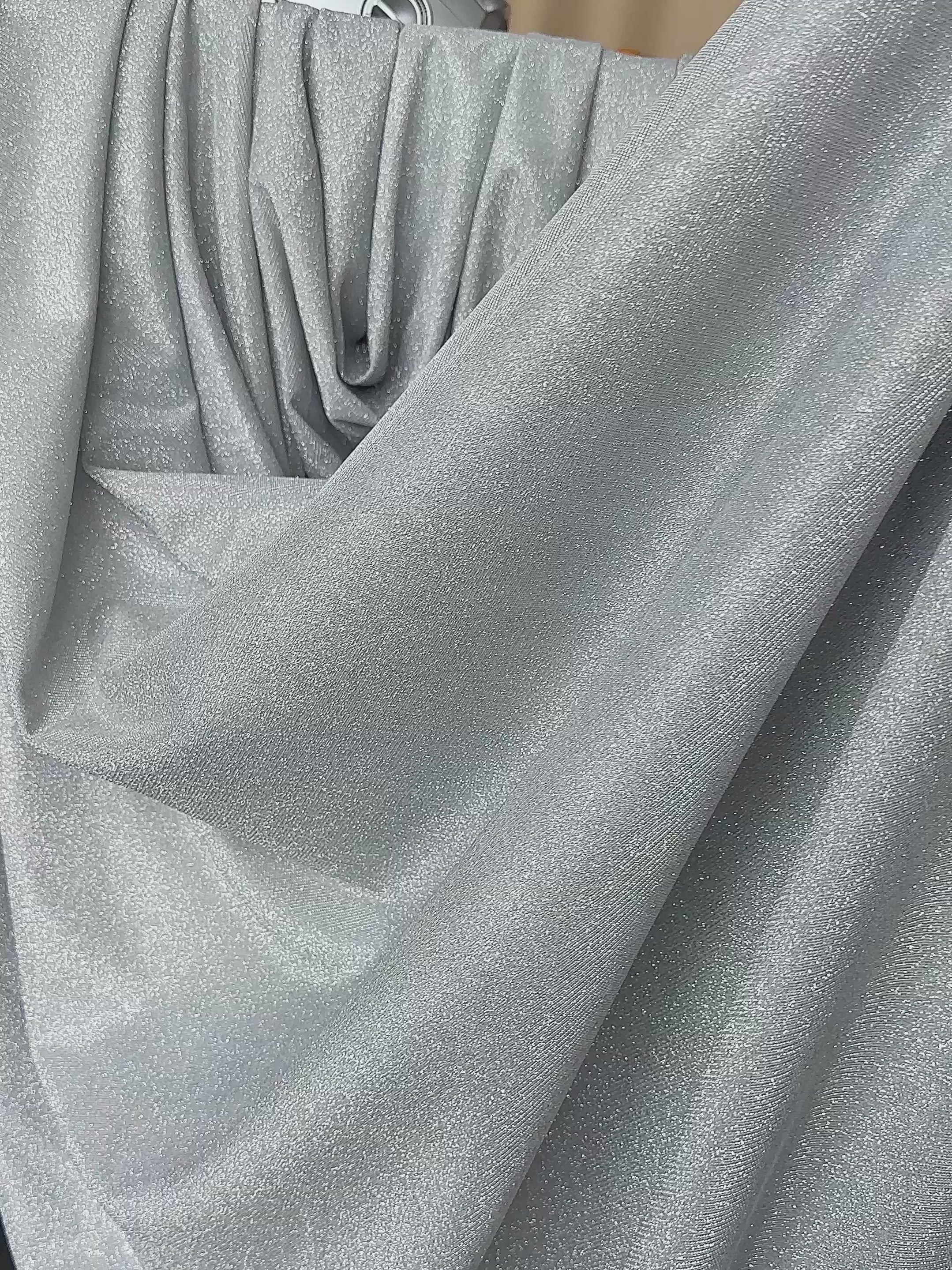 light silver lurex, silver lurex, silver lurex for woman, dark silver lurex, party wear metallic lurex, shiny lurex, metallic lurex for bride, lurex on discount, lurex on sale, buy metallic lurex online, lurex for gown