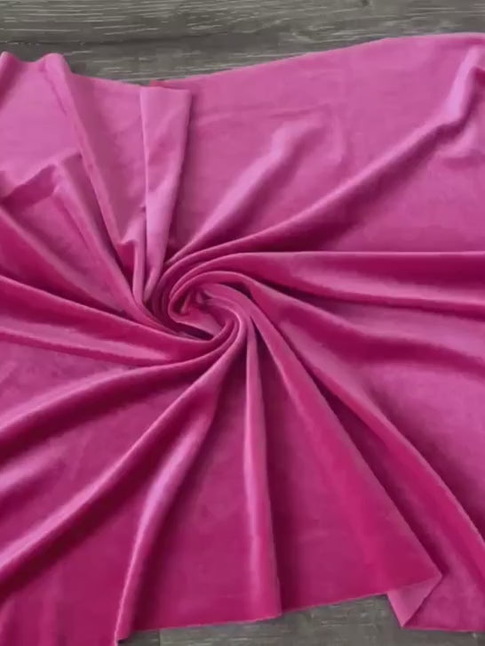 Hot Pink Stretch Velvet