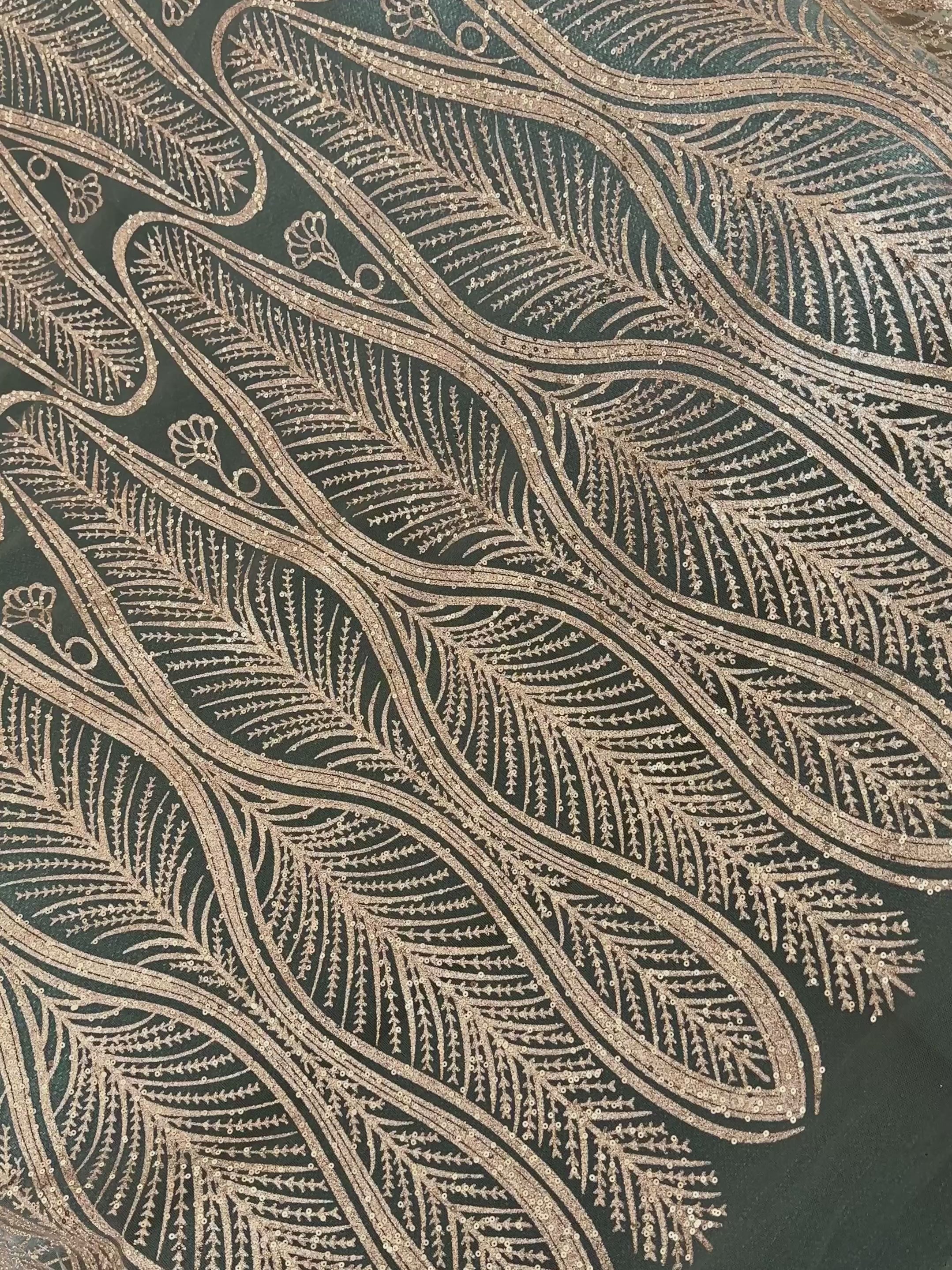 Gold Glitter Sequin Geometric Lace, Gold Sparkle Wave Design Lace, Gold Lace Mesh, Luxury Lace For Dress, Gown Dress Fabric, lace fabric on discount, lace fabric on sale, premium lace fabric, buy lace fabric online, lace fabric for woman, lace fabric for bride