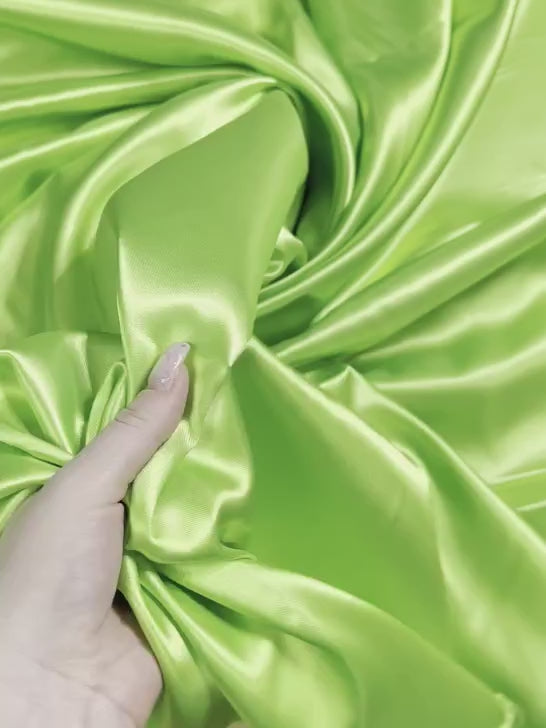 Lime Green Satin
