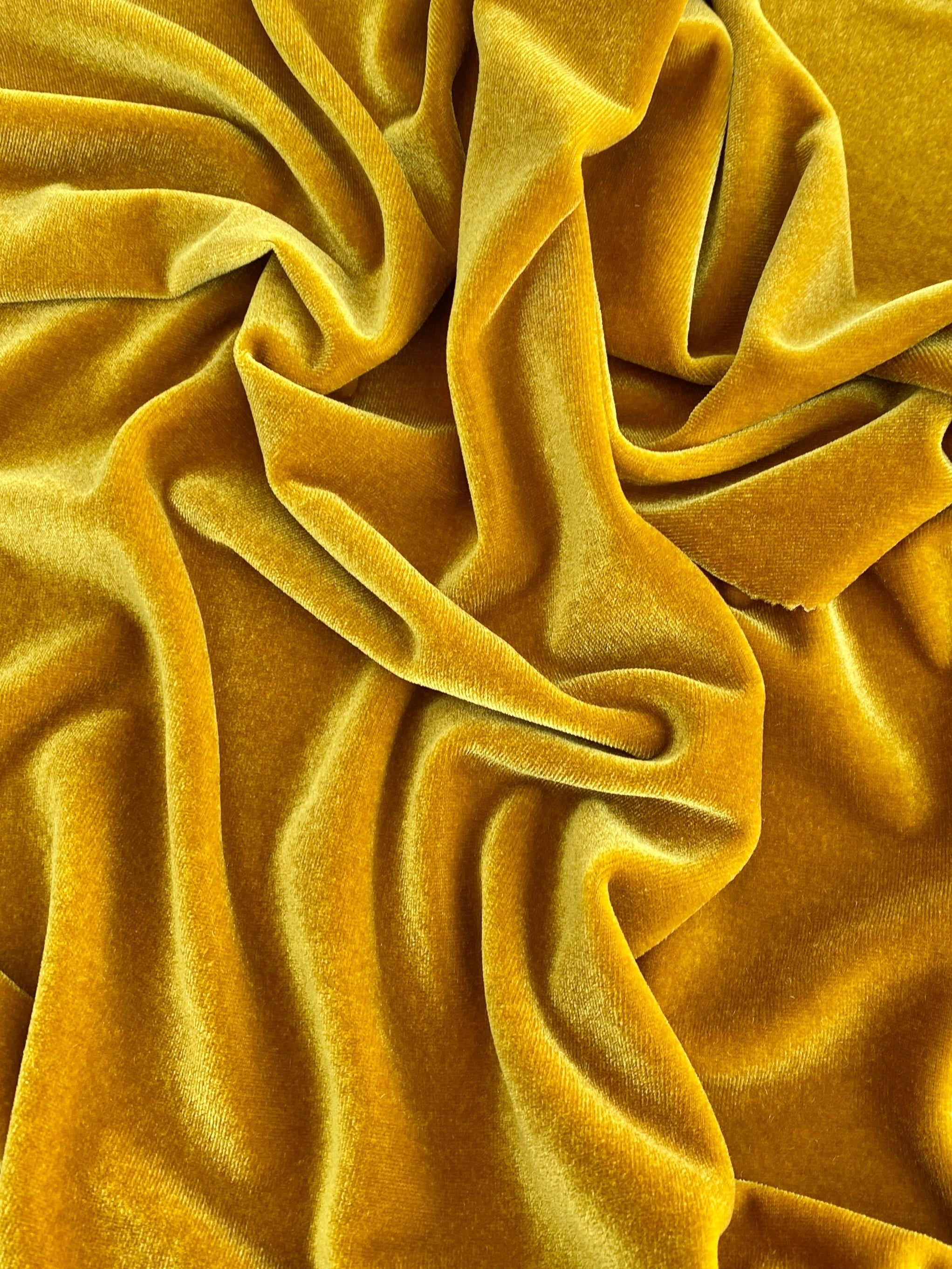 gold stretch velvet, golden stretch velvet for gown, yellow gold velvet for wedding, yellow stretch pure velvet, dark yellow stretch velvet for brides, gold stretch fancy velvet, golden color velvet for dress, gold color stretch expensive velvet, gold stretch fancy velvet, 4 way stretch velvet