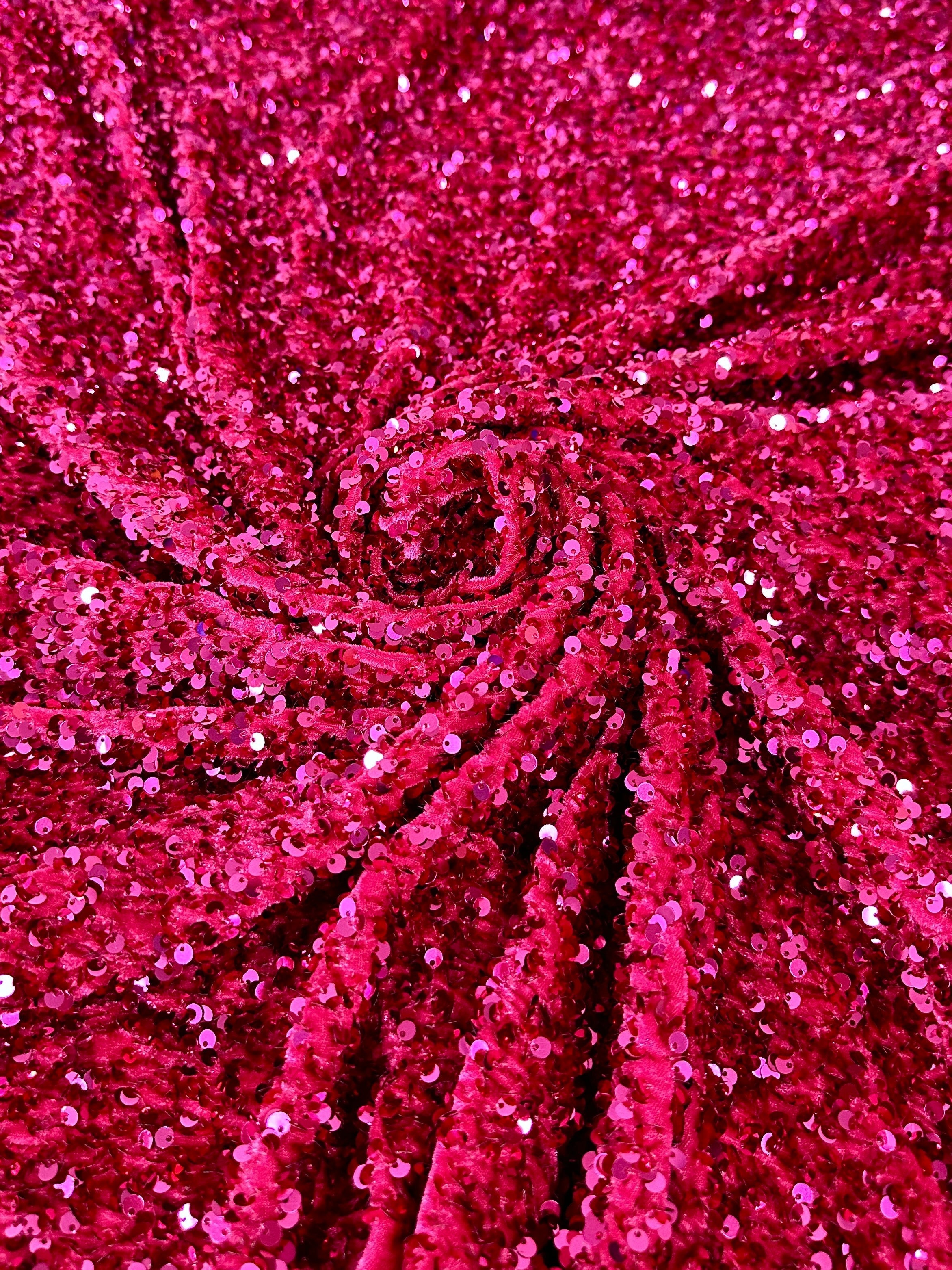fuchsia sequin on velvet, pink sequin on velvet, rose pink sequin on velvet, light pink sequin on velvet, maroon sequin on velvet, dark pink sequin on velvet, fuchsia sequin on velvet for bride, fuchsia sequin on velvet for woman, velvet on sale, discount velvet, premium velvet