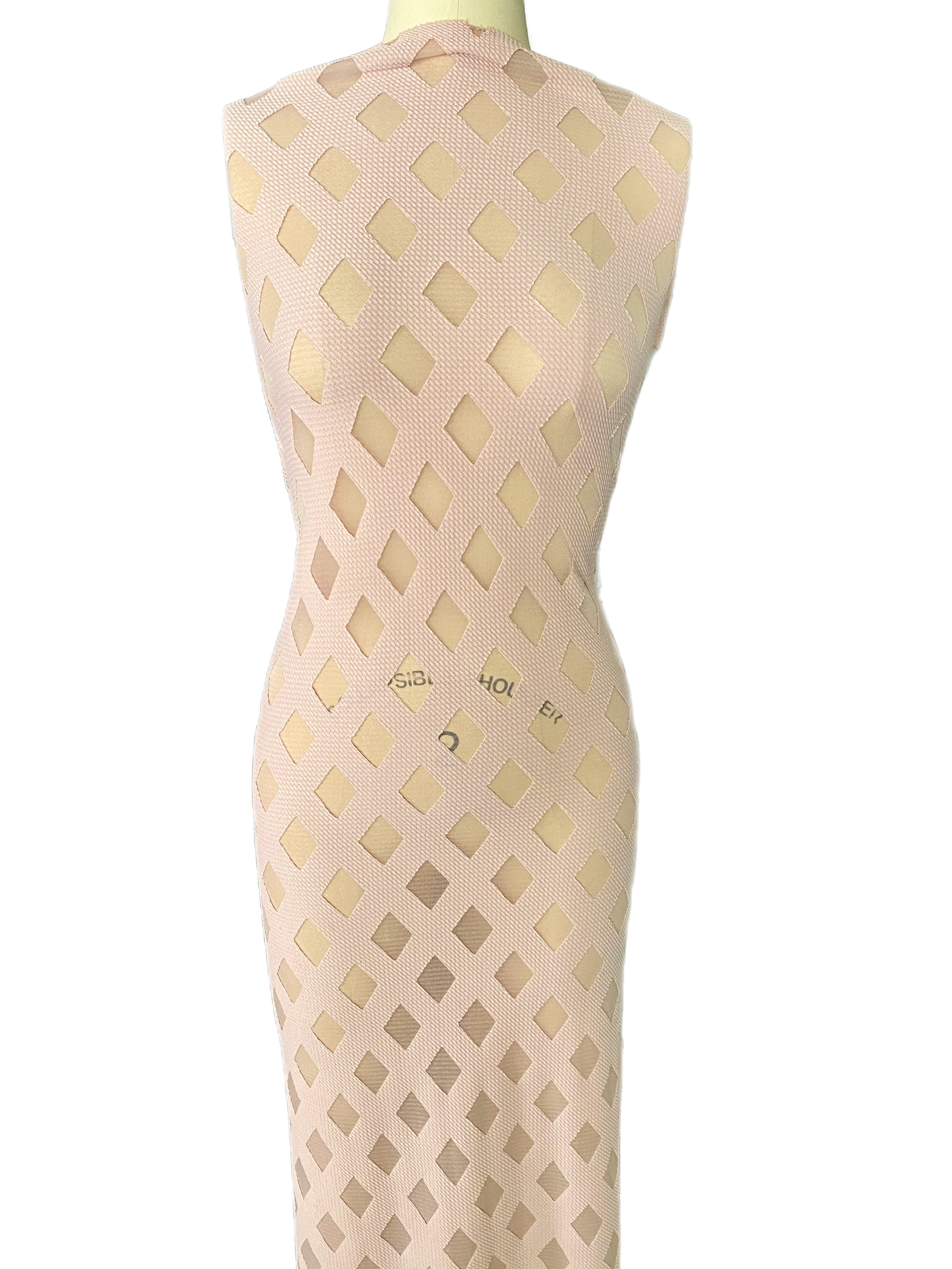 Nude Diamond Pattern Knit, diamond pattern knit fabric for woman, diamond pattern knit fabric for dress, knit fabric on discount, sale on knit fabric, buy knit fabric online, best quality knit fabric, cheap knit fabric, unique diamond knit fabric, premium knit fabric