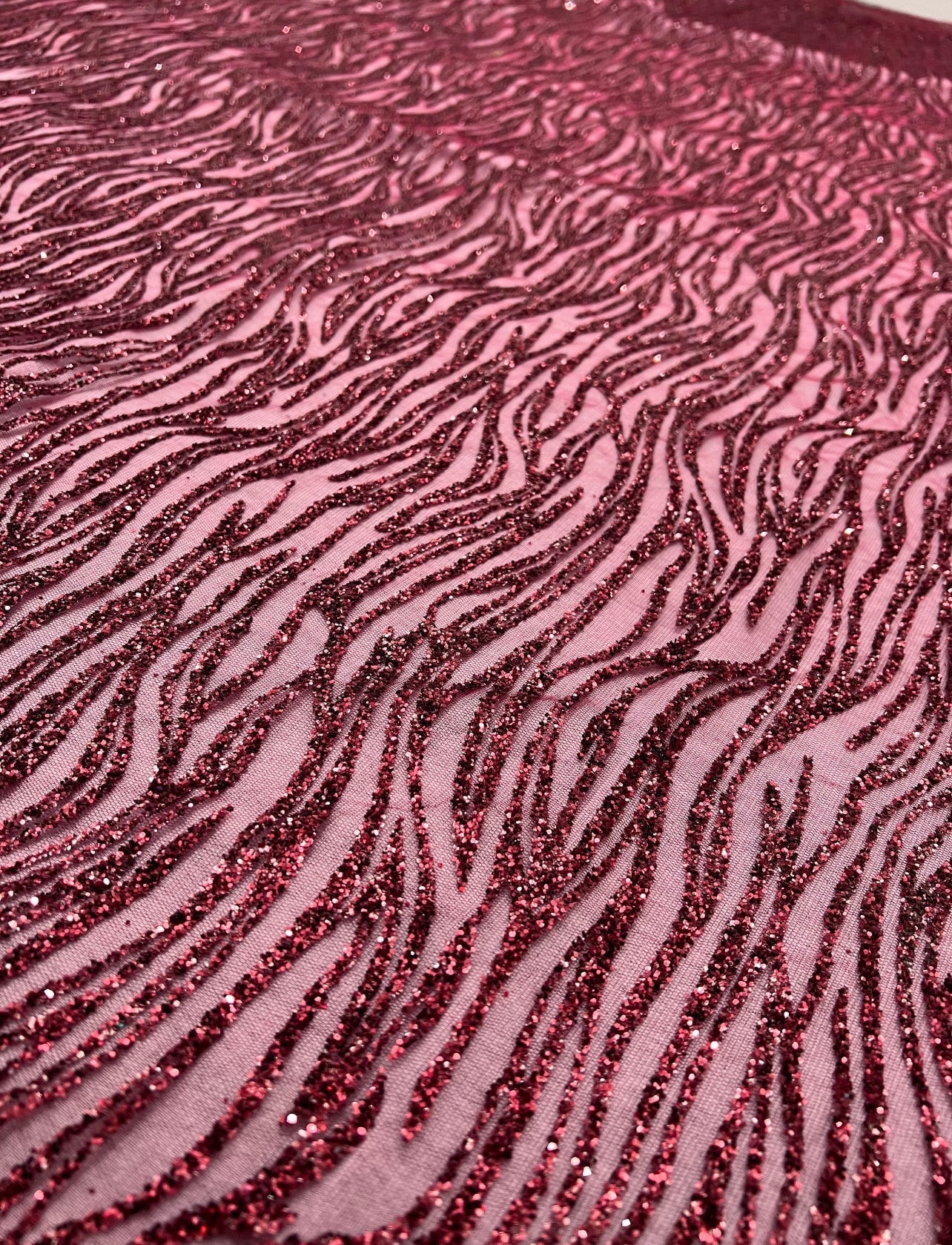 Burgundy Glitter Lace Fabric on Mesh, dark red lace Glitter, light red Lace, blood red lace, lace for woman, lace for bride,  lace on discount, lace on sale, premium lace, kiki textile lace, lace for party wear dresses, lace on mesh