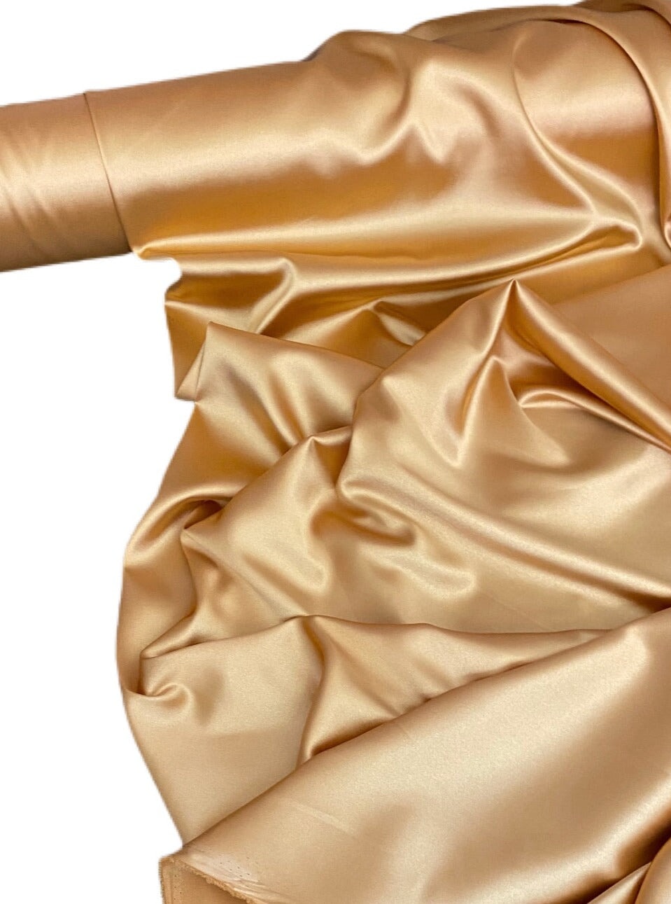 deep gold Silky Stretch Satin, gold Silky Stretch Satin, dusty gold Silky Stretch Satin, stretch Satin, Silky Stretch Satin for woman, Silky Stretch Satin for bride, Silky Stretch Satin in low price, premium Silky Stretch Satin