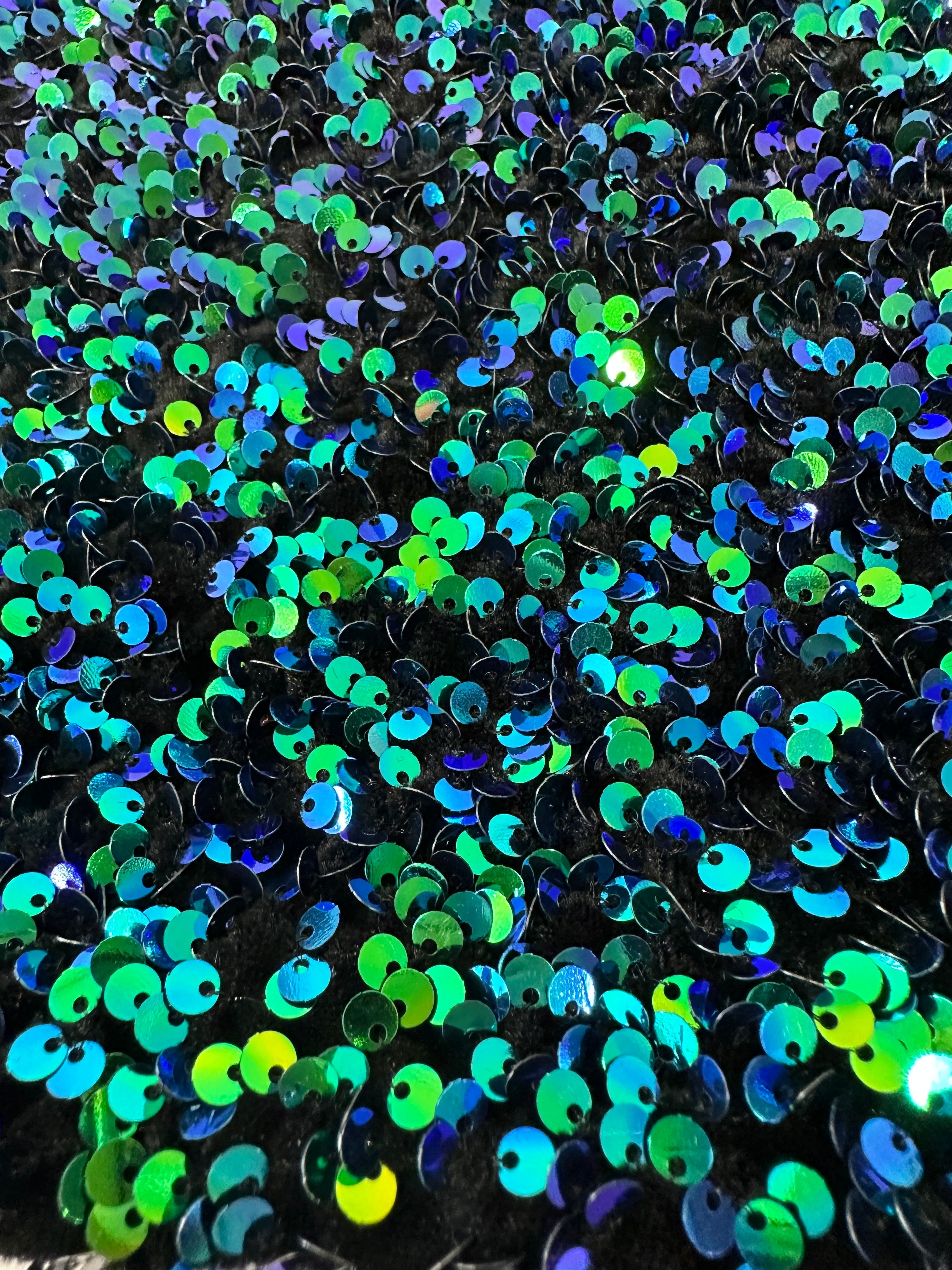 Iridescent Emerald Sequin on Velvet, Iridescent Emerald Sequin on Velvet for woman, velvet cloth, Iridescent Emerald sequin on velvet for bride, sequin stretch velvet, velvet for gown, stretch velvet, velvet fabric with sequin, solid velvet, sequin fabric for gown, 4 way stretch velvet