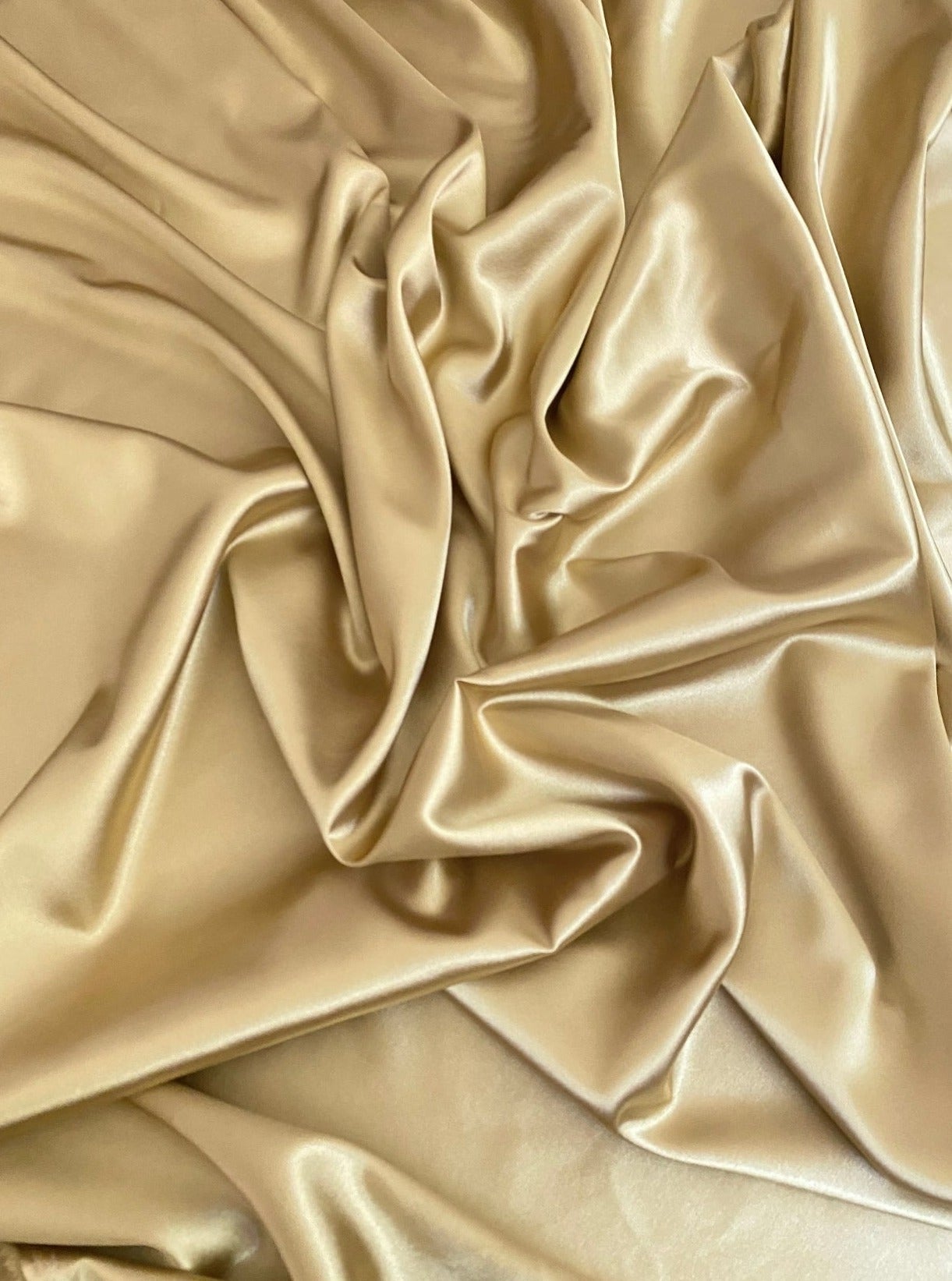 Dark gold Silky Stretch Satin, gold stretch Satin, dusty gold Silky Stretch Satin, brown stretch Satin, Silky Stretch Satin for woman, Silky Stretch Satin for bride, Silky Stretch Satin in low price, premium Silky Stretch Satin