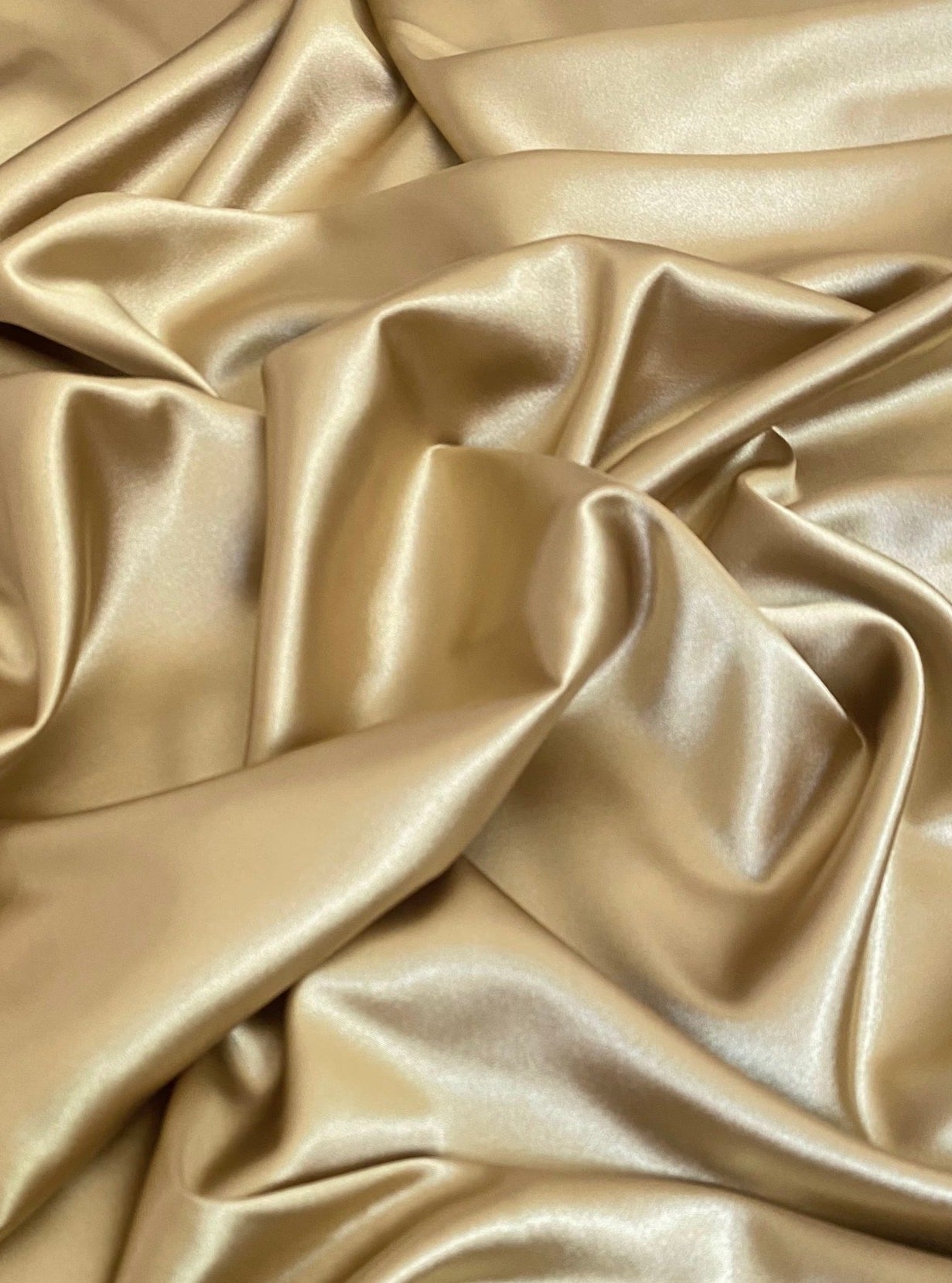 Dark gold Silky Stretch Satin, gold stretch Satin, dusty gold Silky Stretch Satin, brown stretch Satin, Silky Stretch Satin for woman, Silky Stretch Satin for bride, Silky Stretch Satin in low price, premium Silky Stretch Satin