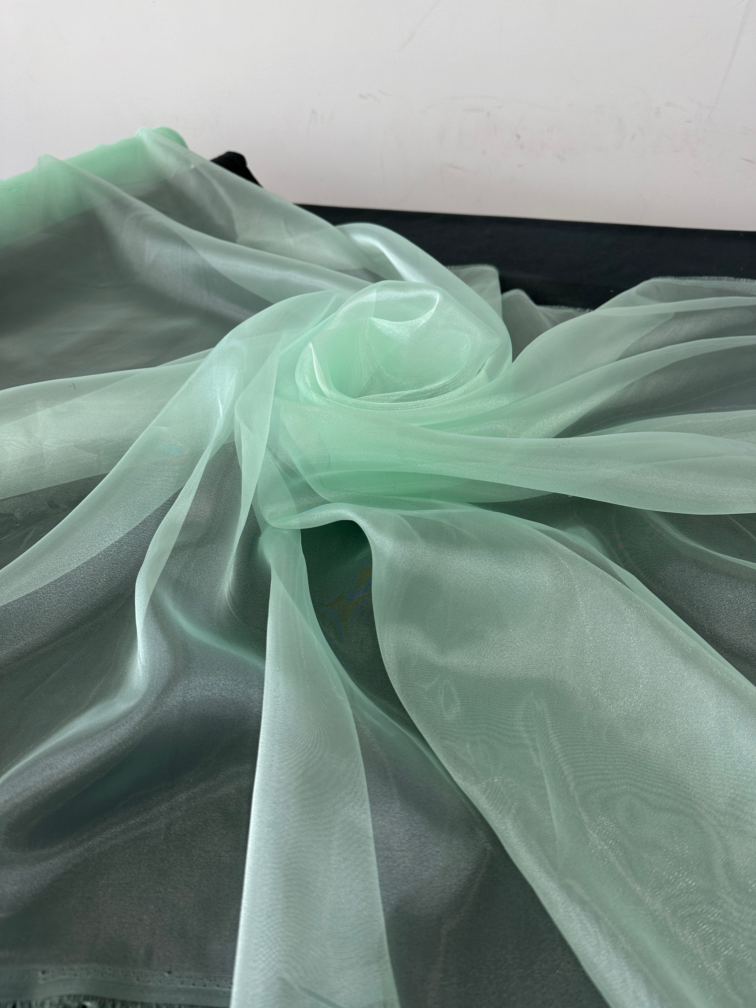 Mint organza, Mint organza for woman, Mint organza for bride, green color organza, light green organza, dark green organza, organza on discount, organza on sale, buy organza online, cheap organza, low price organza, best quality organza