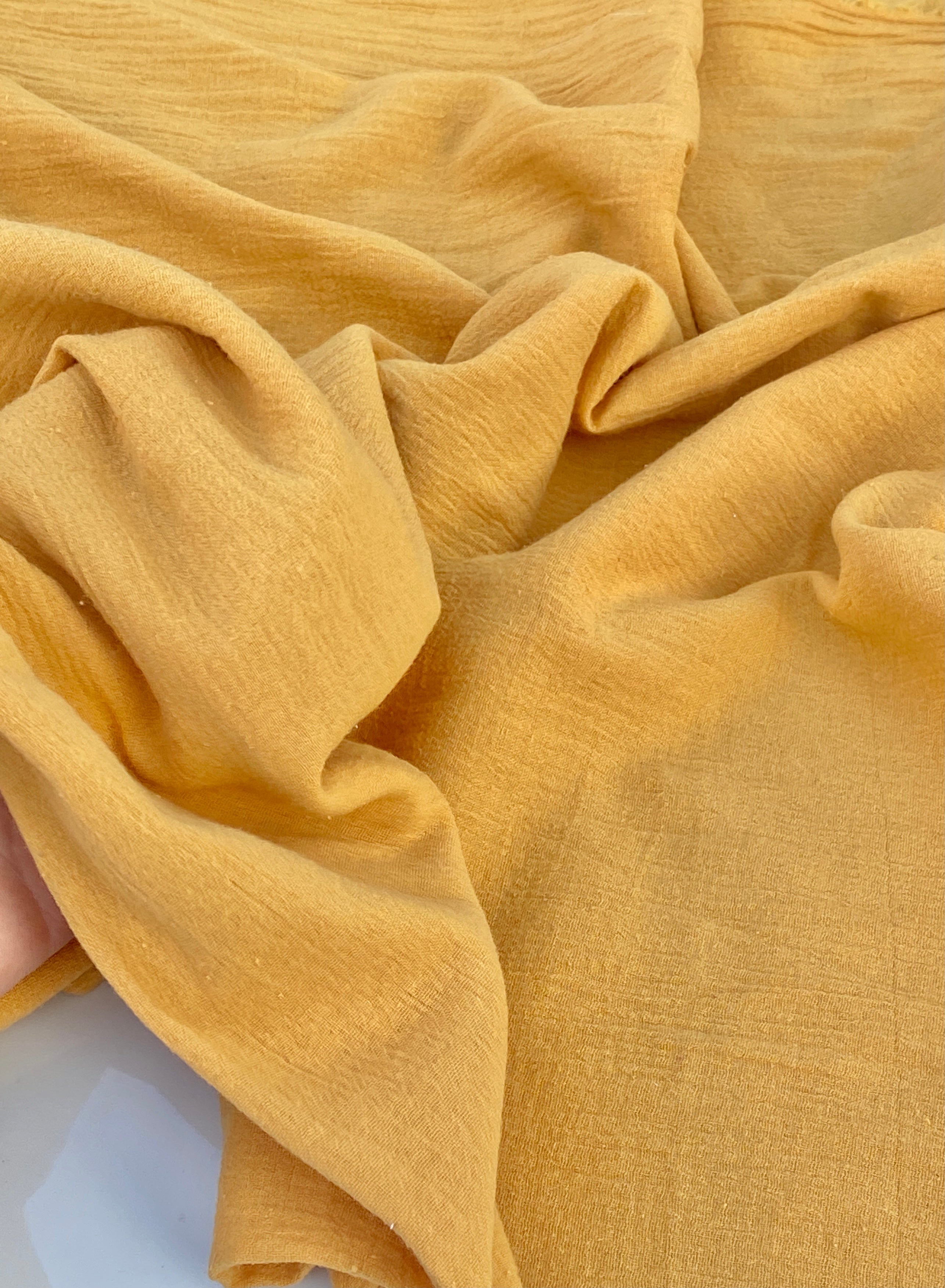 gold crinkle gauze, yellow crinkle gauze, yellow double gauze, double gauze fabric, crinkle double gauze, sheer cotton gauze, gauze fabric by the yardgold crinkle gauze, yellow crinkle gauze, yellow double gauze, double gauze fabric, crinkle double gauze, sheer cotton gauze, gauze fabric by the yard