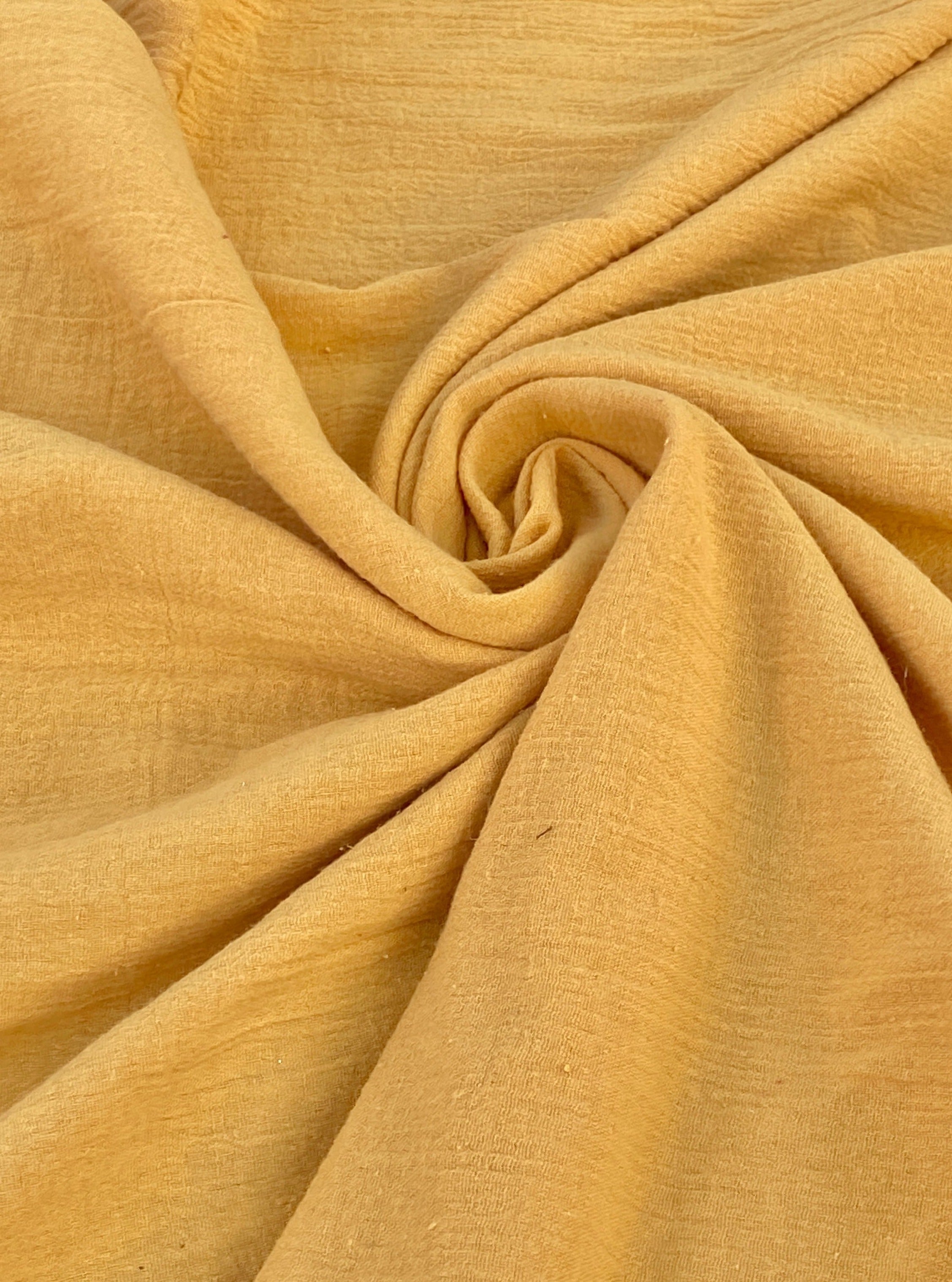 gold crinkle gauze, yellow crinkle gauze, yellow double gauze, double gauze fabric, crinkle double gauze, sheer cotton gauze, gauze fabric by the yardgold crinkle gauze, yellow crinkle gauze, yellow double gauze, double gauze fabric, crinkle double gauze, sheer cotton gauze, gauze fabric by the yard