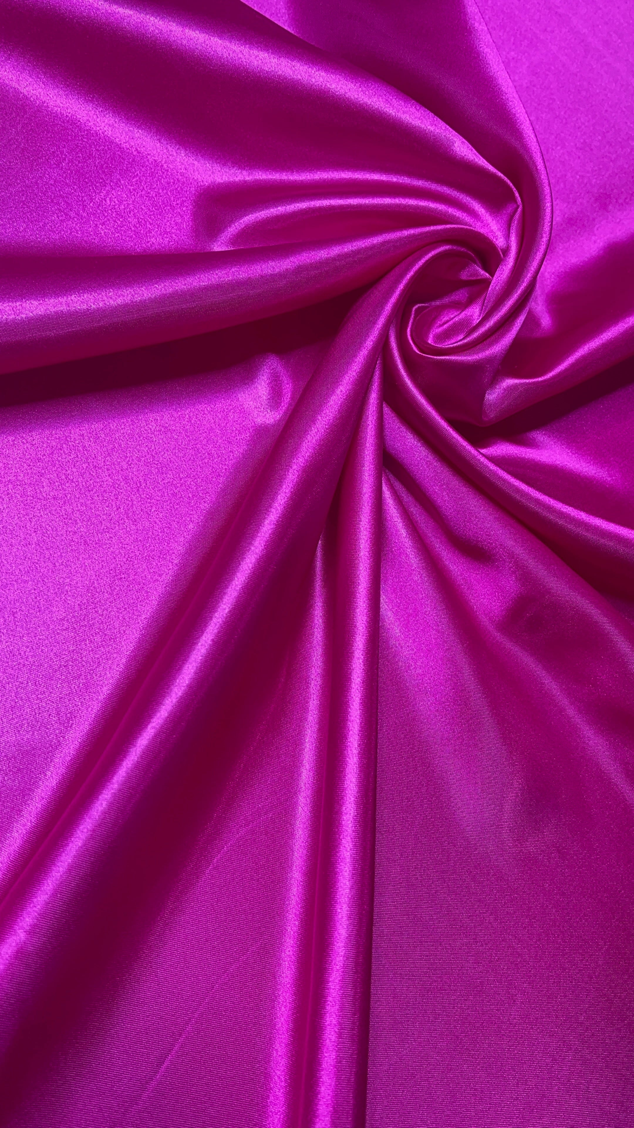 fuchsia satin, hot pink satin, pink satin, burgundy satin, kikitextiles,online satin store, luxury fabric online, fuchsia fabric online, fuchsia color for bridal dress