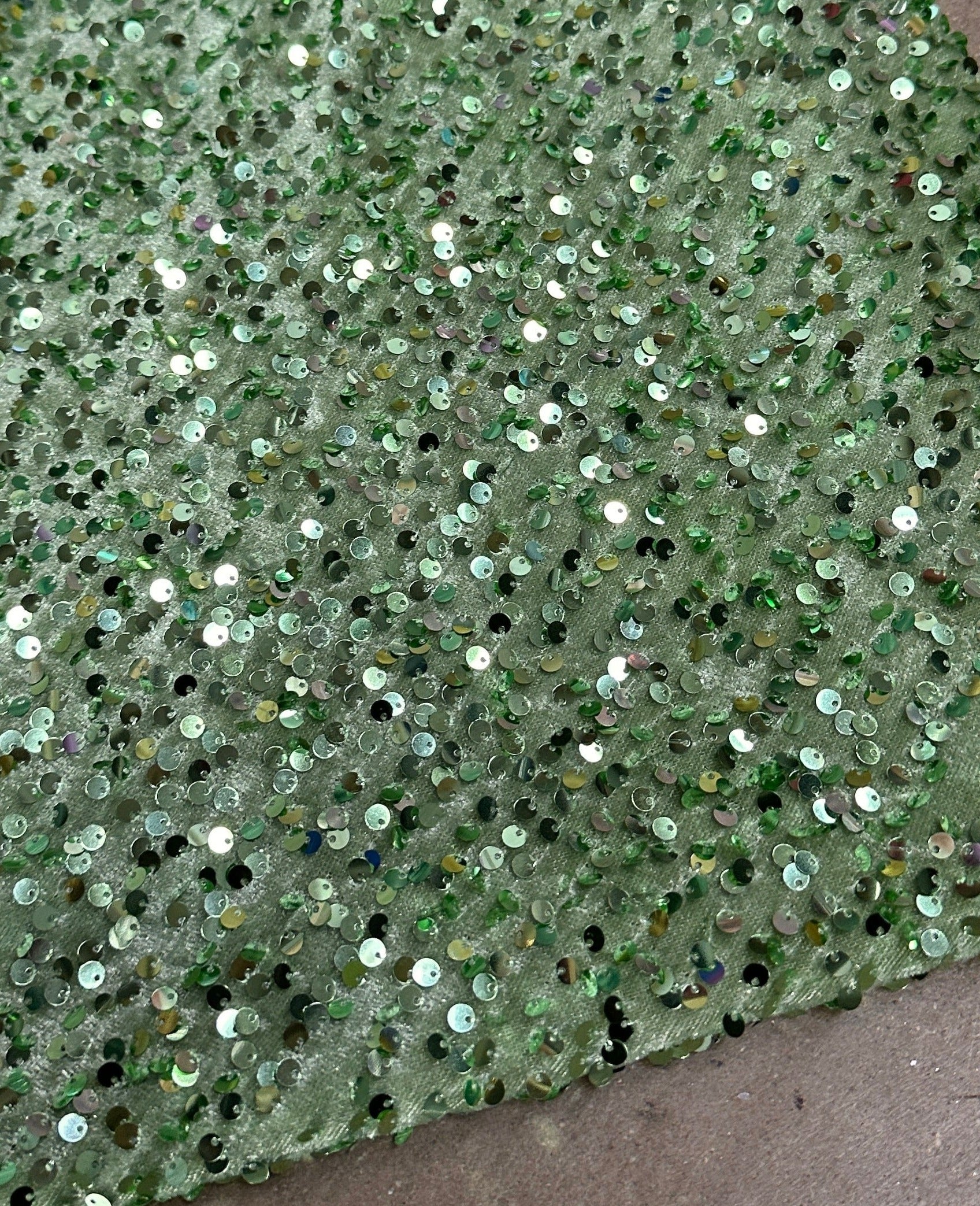 sage green sequin Velvet Fabric, sage green Sequin On stretch Velvet Fabric, green Sequin Fabric by yard for dresses, light green sequin Velvet for backdrops,  velvet for gown, stretch velvet, velvet fabric with sequin, solid velvet, dark green sequin fabric, sequin fabric for women, 4 way stretch velvet