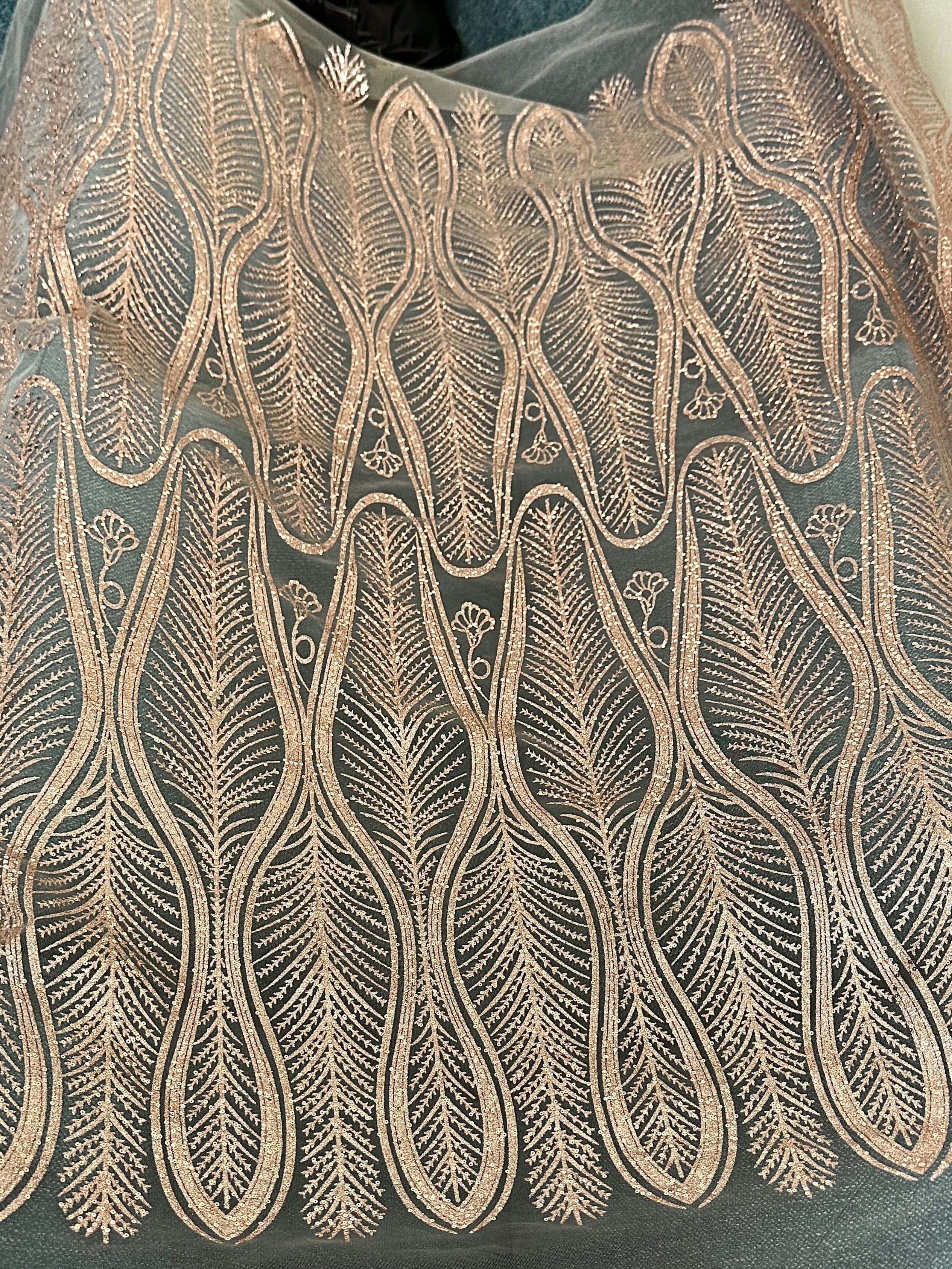 Gold Glitter Sequin Geometric Lace, Gold Sparkle Wave Design Lace, Gold Lace Mesh, Luxury Lace For Dress, Gown Dress Fabric, lace fabric on discount, lace fabric on sale, premium lace fabric, buy lace fabric online, lace fabric for woman, lace fabric for bride