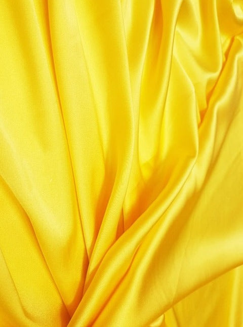 Yellow Satin, Satin Fabric Premium Quality, Yellow Bridal Satin Fabric, Medium Weight Wedding Dress Fabric, Satin Sold by The Yard, yellow color for woman, lemon color fabric, luxury satin, cheap satin, discounted satin, buy satin online, satin on sale, shinny satin
