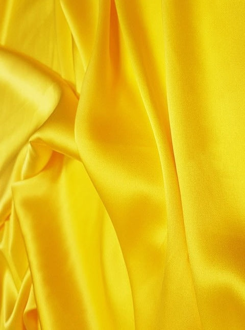 Yellow Satin, Satin Fabric Premium Quality, Yellow Bridal Satin Fabric, Medium Weight Wedding Dress Fabric, Satin Sold by The Yard, yellow color for woman, lemon color fabric, luxury satin, cheap satin, discounted satin, buy satin online, satin on sale, shinny satin