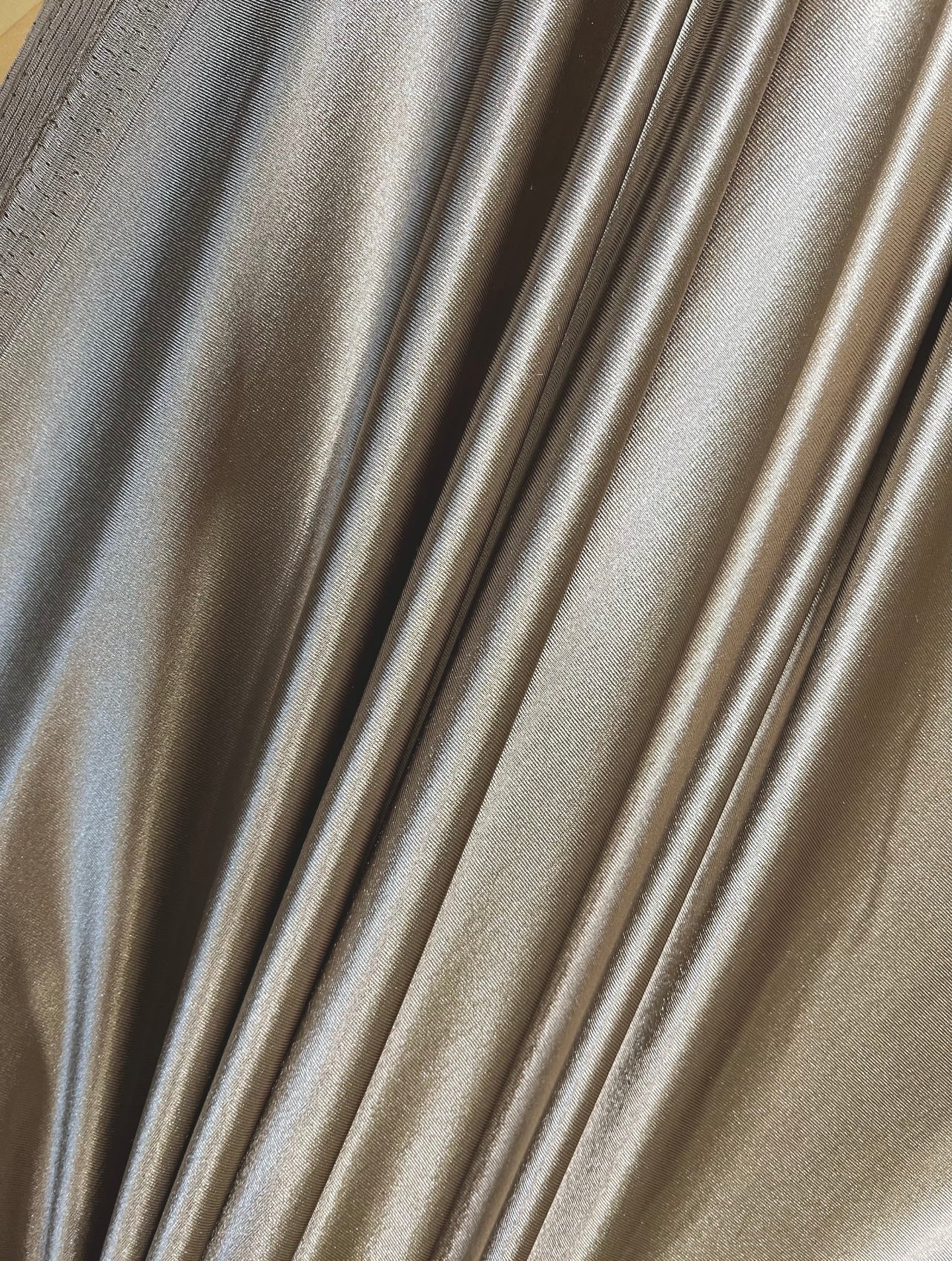 Champagne Shiny Nylon Spandex, Champagne nylon spandex for part dress, Champagne Shiny Nylon Spandex for woman, Champagne Shiny Nylon Spandex for bride, spandex for swim wear, premium spandex, spandex on sale, low price spandex. discounted spandex, gold nylon spandex