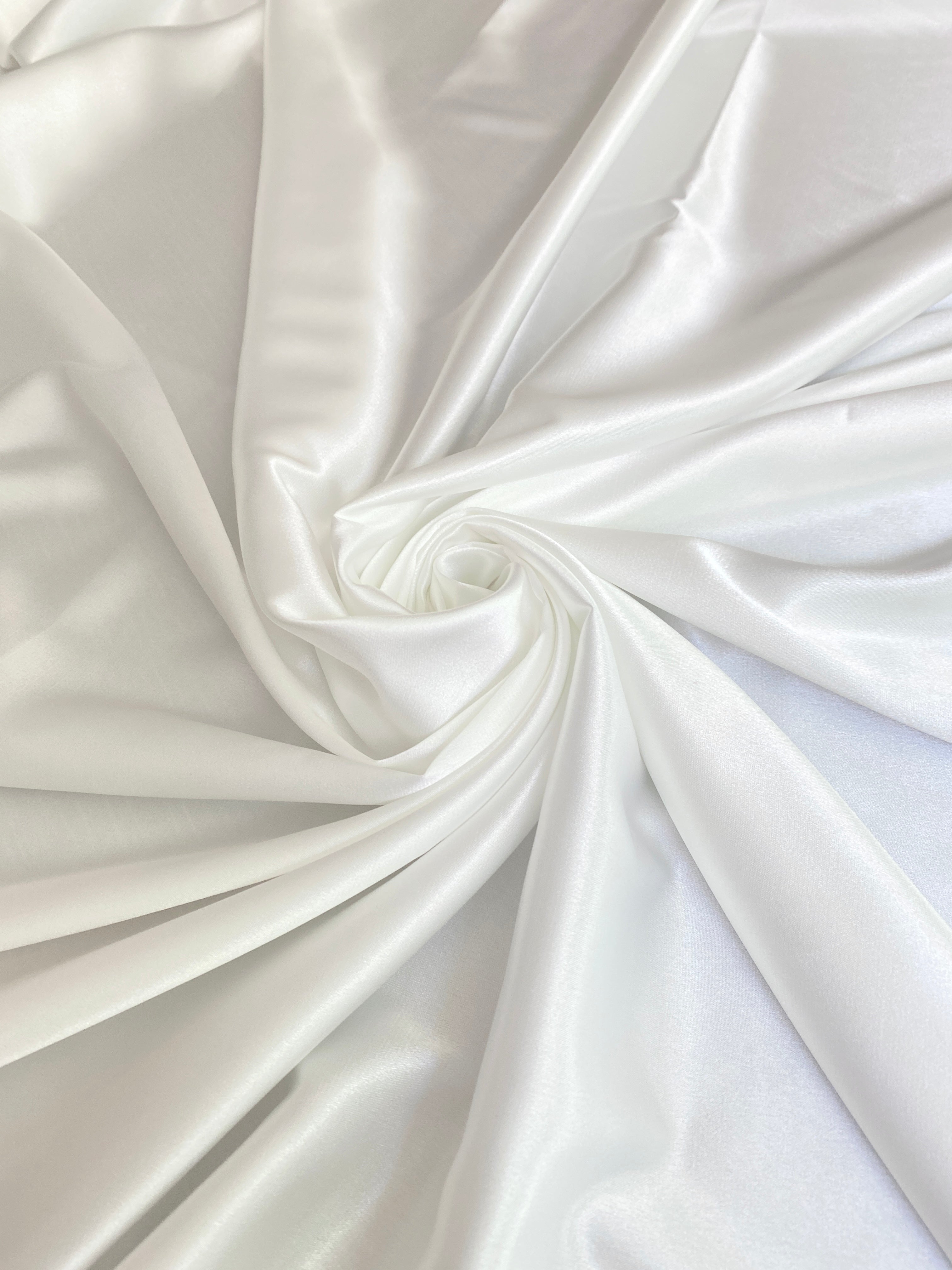 White Silky Stretch Satin, off white Silky Stretch Satin, milky white Silky Stretch Satin, bright white Silky Stretch Satin, Silky Stretch Satin for woman, Silky Stretch Satin for bride, Silky Stretch Satin in low price, premium Silky Stretch Satin