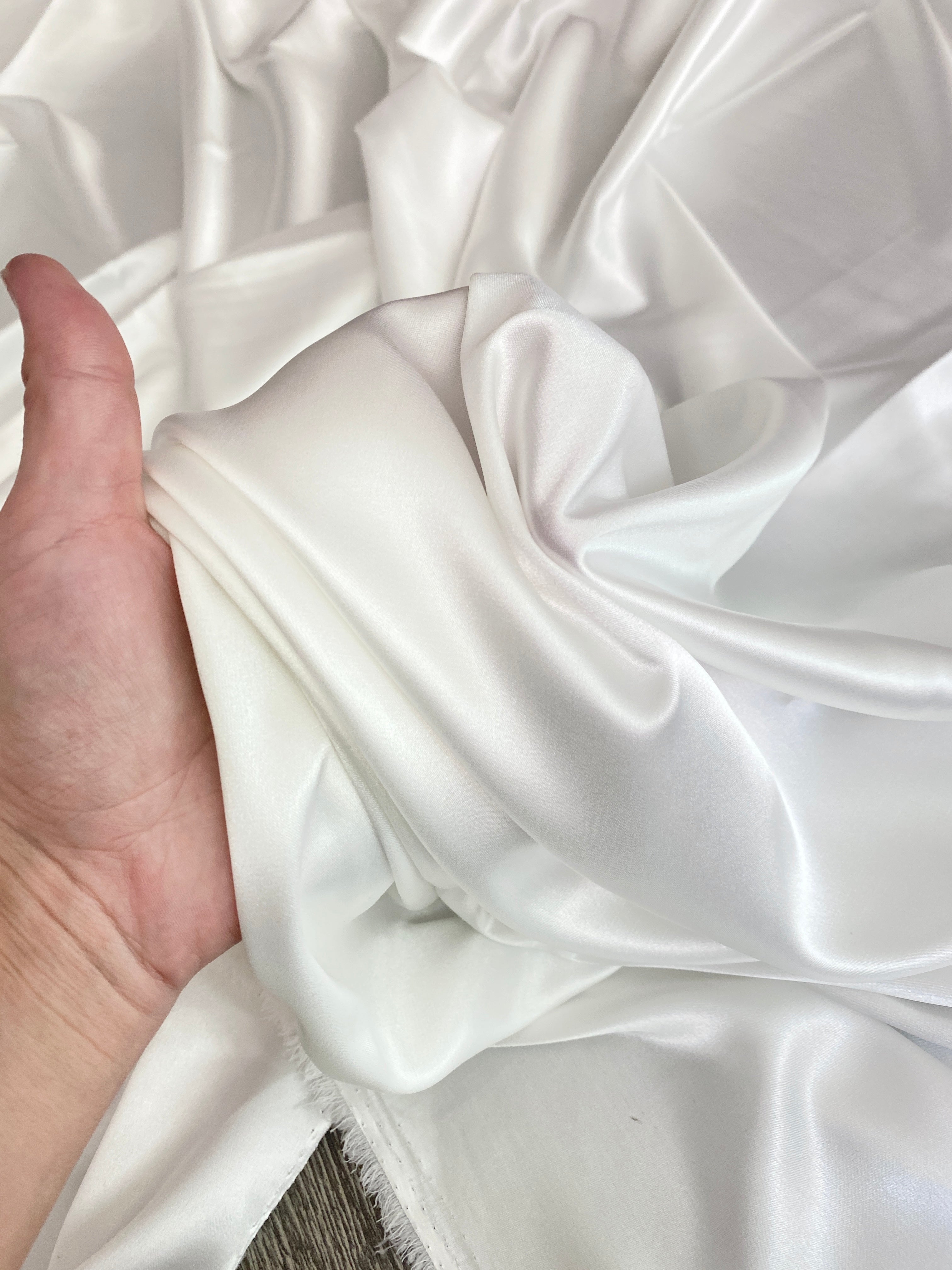 White Silky Stretch Satin, off white Silky Stretch Satin, milky white Silky Stretch Satin, bright white Silky Stretch Satin, Silky Stretch Satin for woman, Silky Stretch Satin for bride, Silky Stretch Satin in low price, premium Silky Stretch Satin