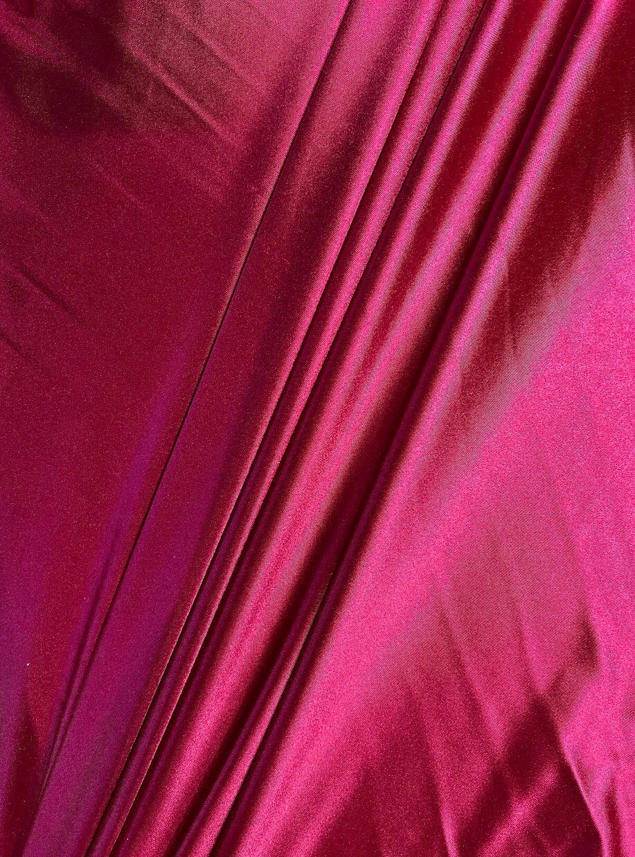 wine nylon spandex, wine red spandex, hot pink nylon spandex, pink fabric online, kiki textiles, fabric for leggings, wholesale fabric USA, shiny fabric, solid legging fabric, fabric for crafts, fabric for clothes, fabric for dress