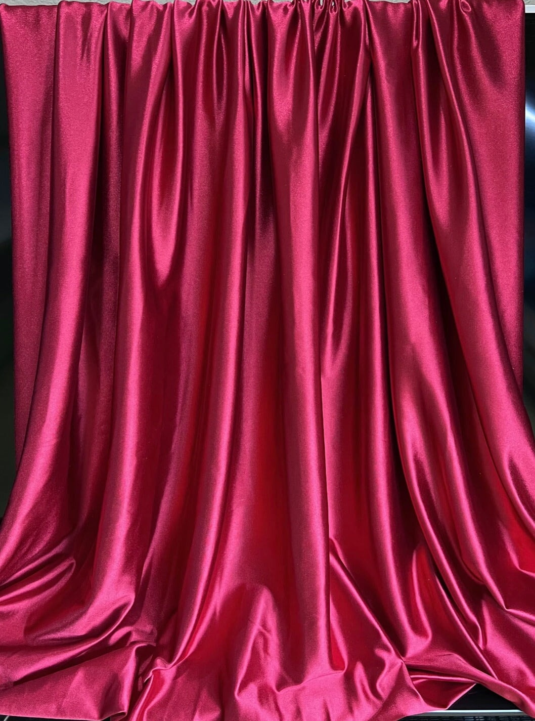 wine nylon spandex, wine red spandex, hot pink nylon spandex, pink fabric online, kiki textiles, fabric for leggings, wholesale fabric USA, shiny fabric, solid legging fabric, fabric for crafts, fabric for clothes, fabric for dress