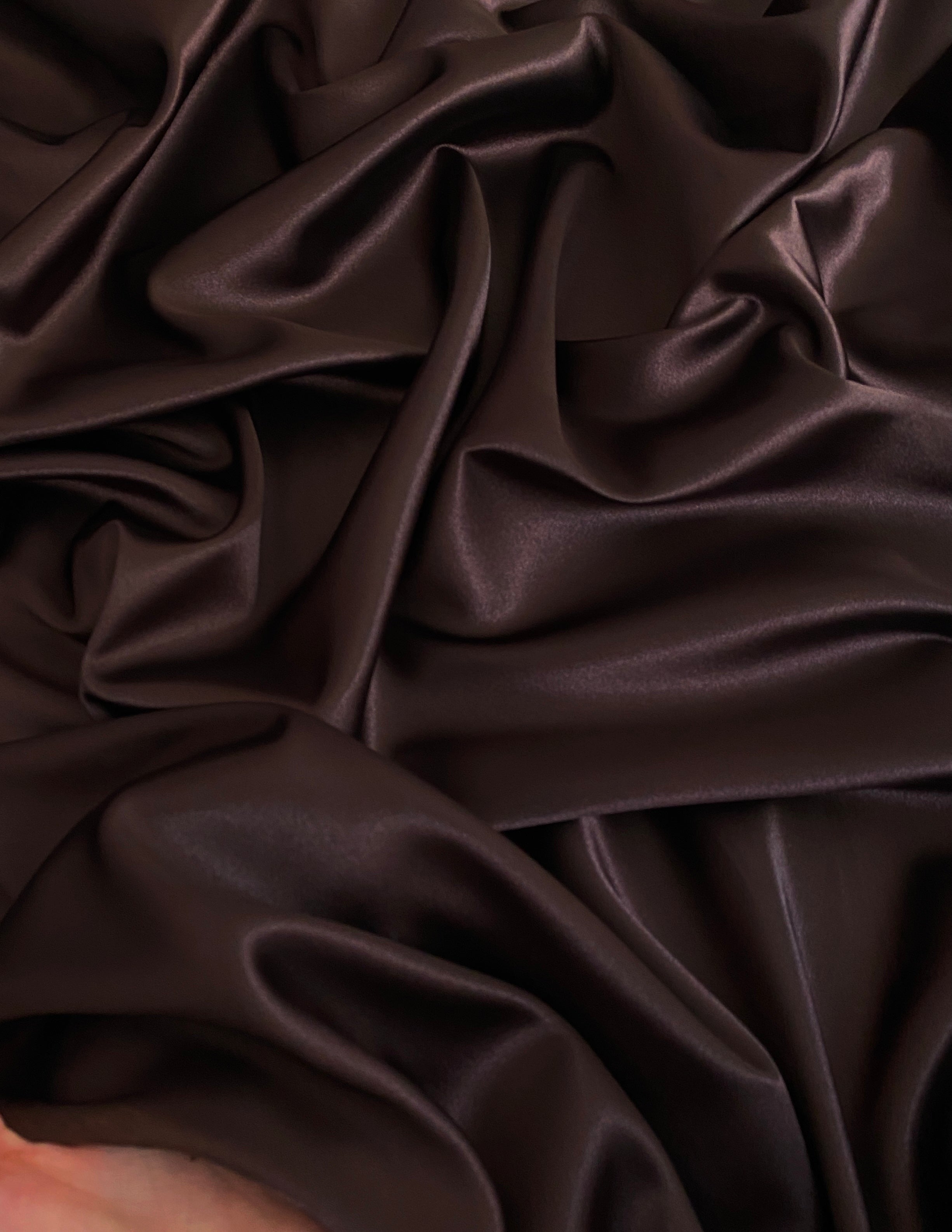 Dark Chocolate Silky Stretch Satin, Chocolate stretch Satin, dark brown Silky Stretch Satin, brown stretch Satin, Silky Stretch Satin for woman, Silky Stretch Satin for bride, Silky Stretch Satin in low price, premium Silky Stretch Satin