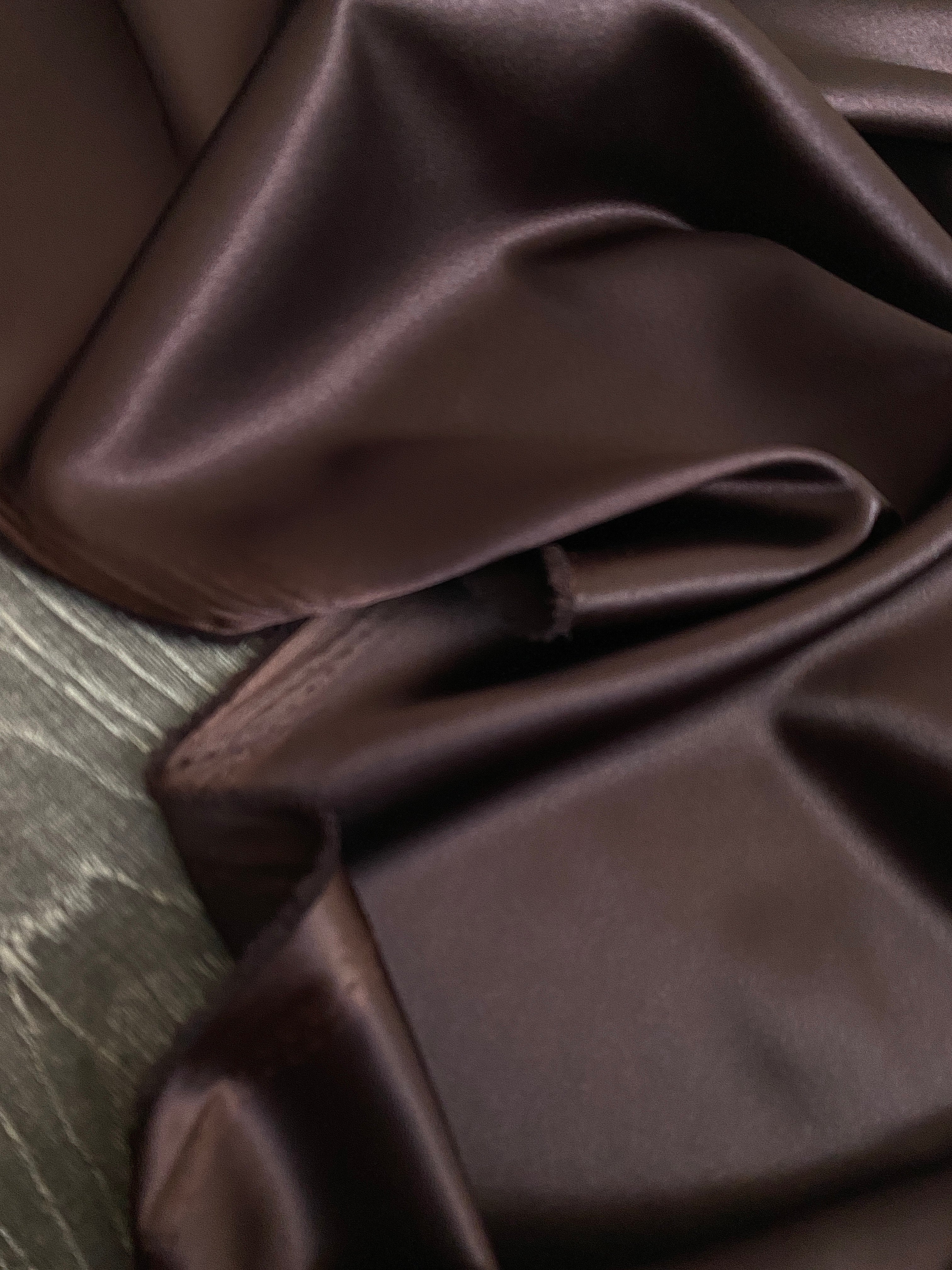 Dark Chocolate Silky Stretch Satin, Chocolate stretch Satin, dark brown Silky Stretch Satin, brown stretch Satin, Silky Stretch Satin for woman, Silky Stretch Satin for bride, Silky Stretch Satin in low price, premium Silky Stretch Satin