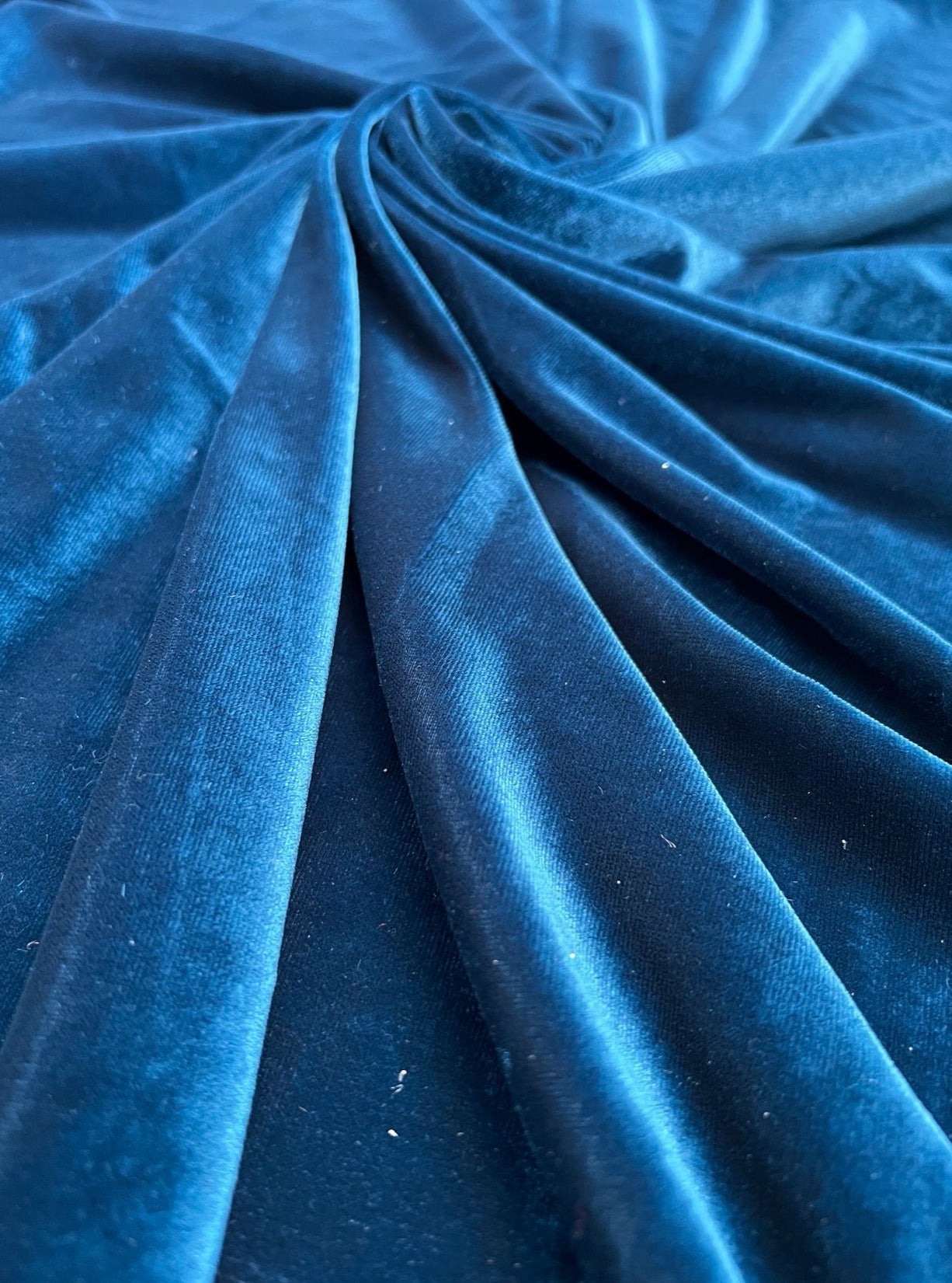 Teal Blue velvet fabric, 4 way stretch velvet fabric, solid velvet fabric, velvet fabric for clothing, fabric store, velvet cheap, stretch velvet on sale, Blue velvet, dark Blue velvet fabric
