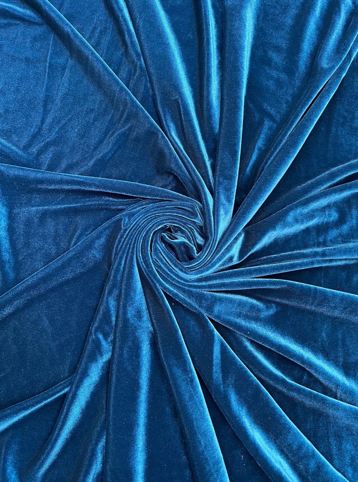 Teal Blue velvet fabric, 4 way stretch velvet fabric, solid velvet fabric, velvet fabric for clothing, fabric store, velvet cheap, stretch velvet on sale, Blue velvet, dark Blue velvet fabric