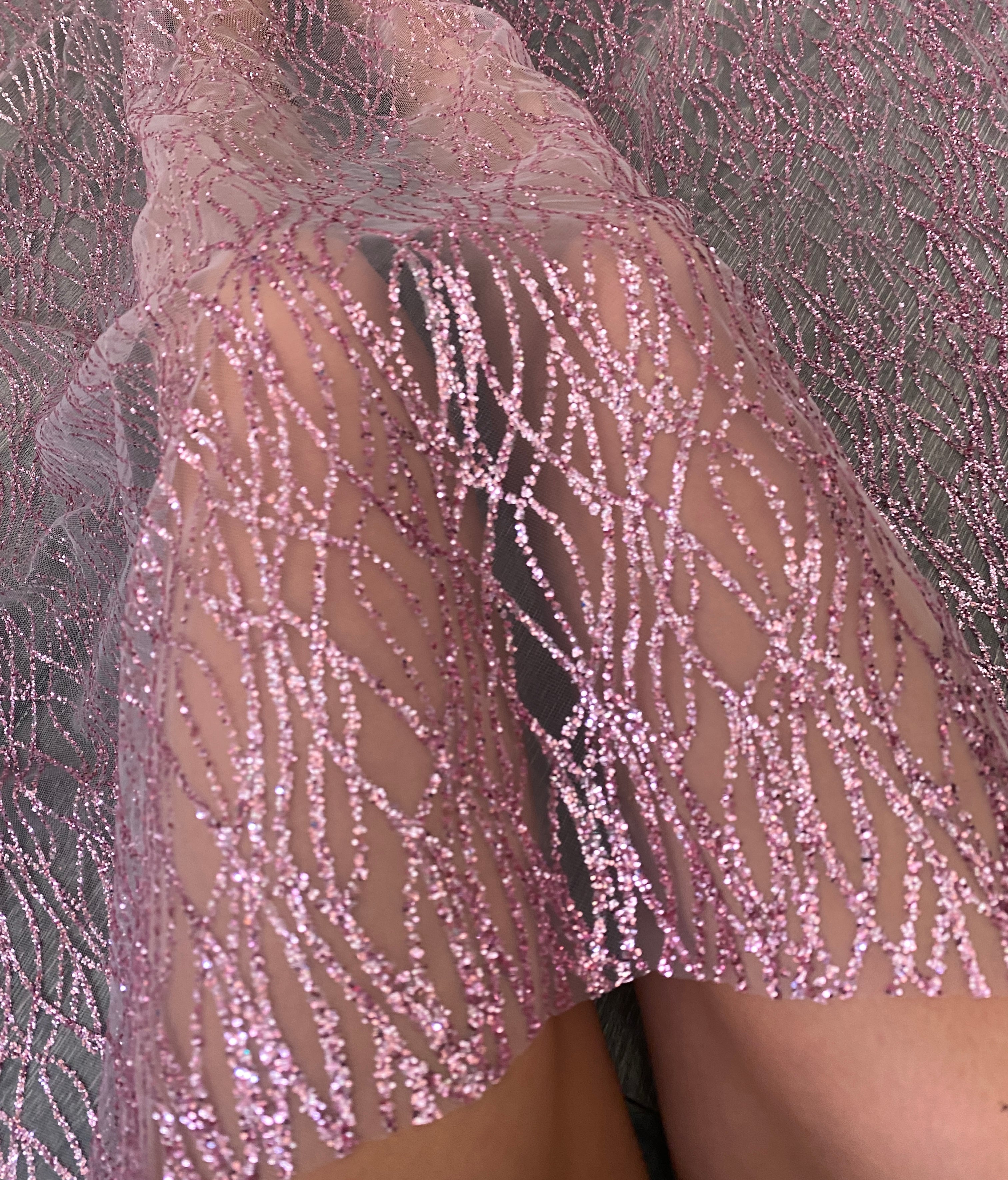pink glitter lace, pink glitter lace for woman, rose pink lace, pink lace for bride, pink lace for part wear, lace designs, cheap lace, discounted lace, sale on lace, lace in low price, buy lace online, lace non stretch, shinny pink lace