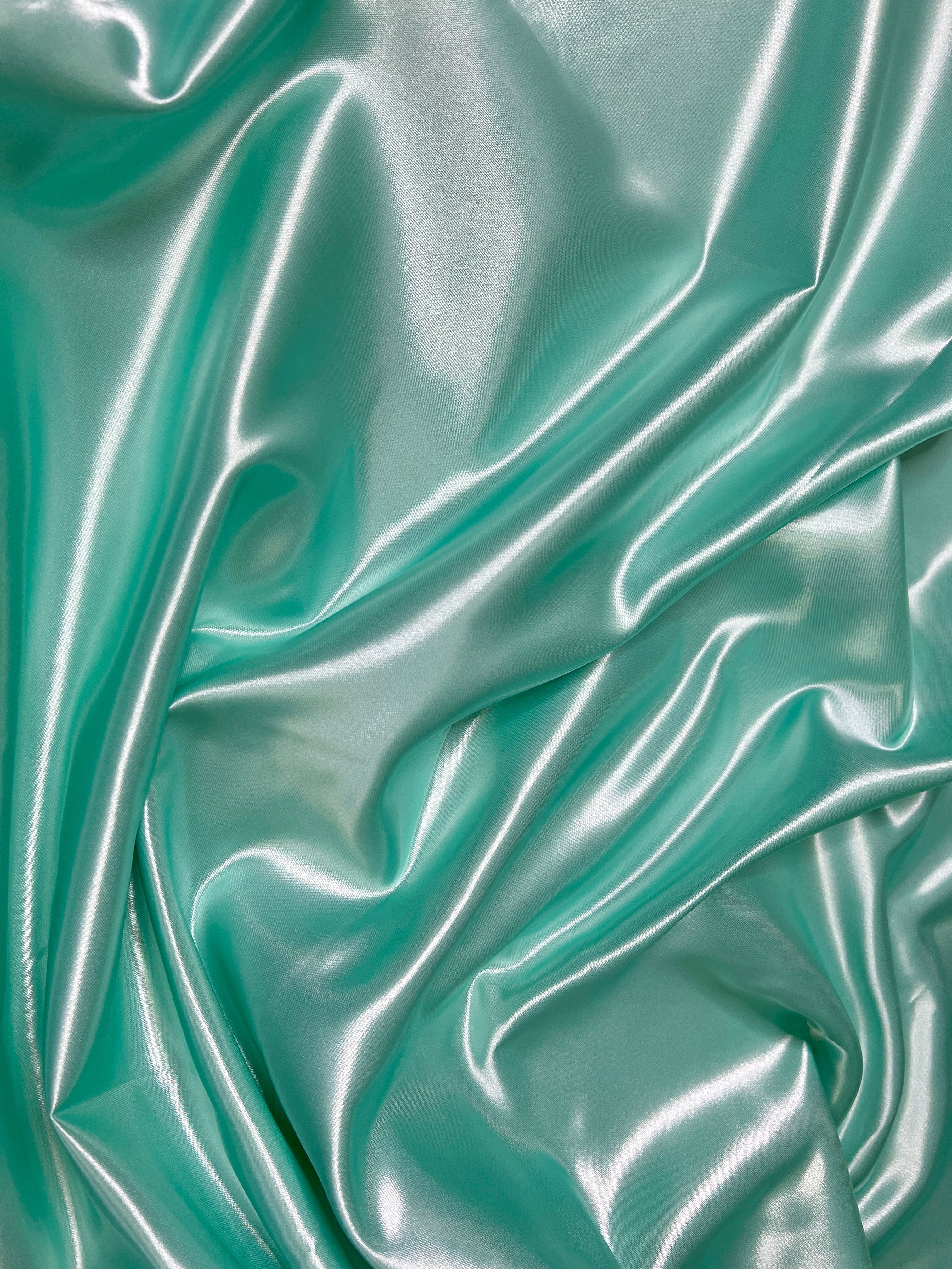 Mint Green Duchesse Satin Fabric, Mint Bridal Shiny Satin by yard, Light Green Heavy Satin Fabric for Wedding Dress, satin for woman, premium satin, best quality satin, cheap satin, satin for woman, buy satin online, kikitextile satin, satin usa, satin los angelos