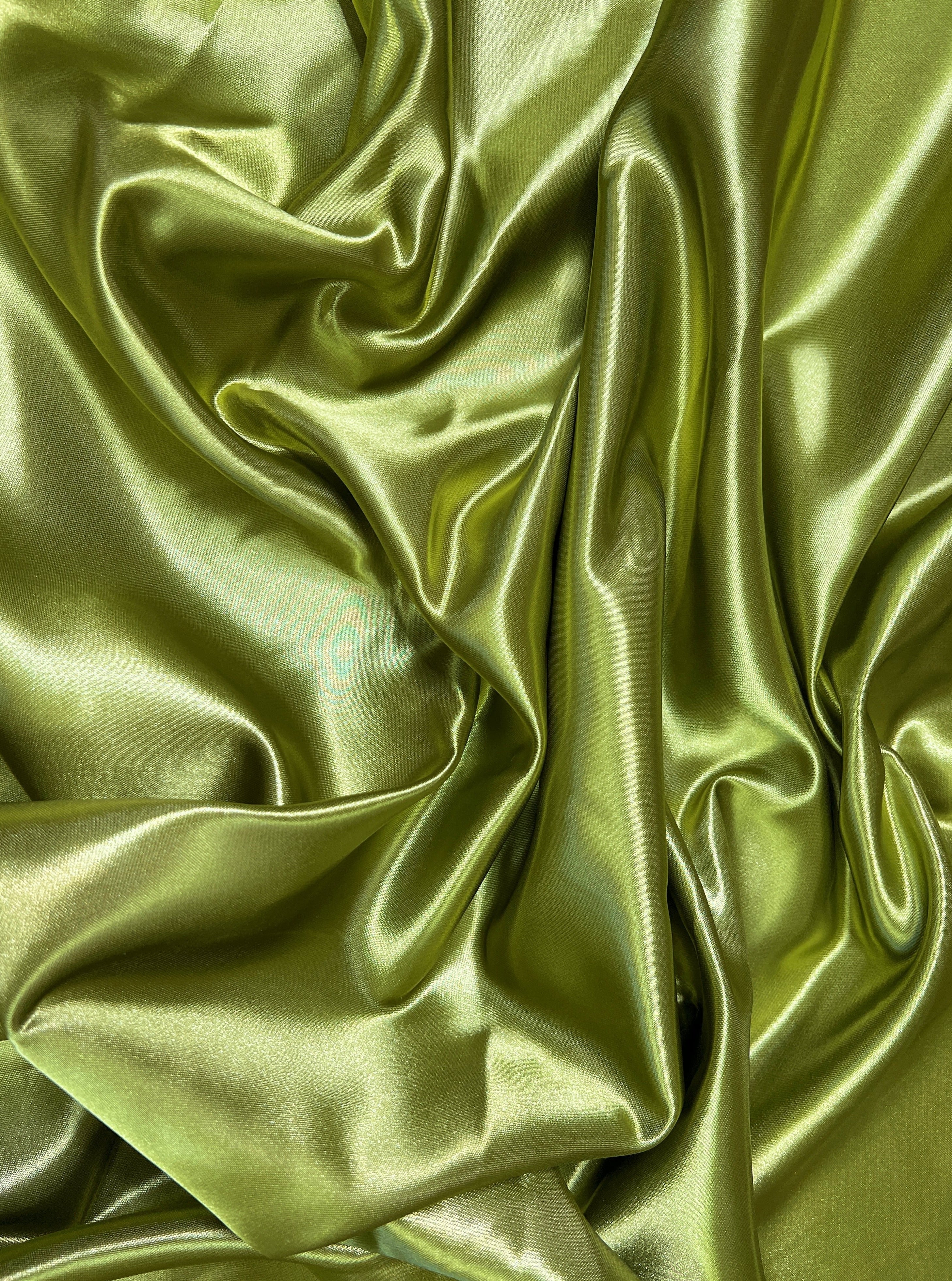 Olive Duchesse Satin Fabric, Pesto Shiny Satin by yard, Light Green Heavy Satin Fabric for Wedding Dress, olive color for woman, satin in olive, satin for woman, best satin fabric, premium satin, cheap satin, buy satin online, best quality satin, kikitextile satin