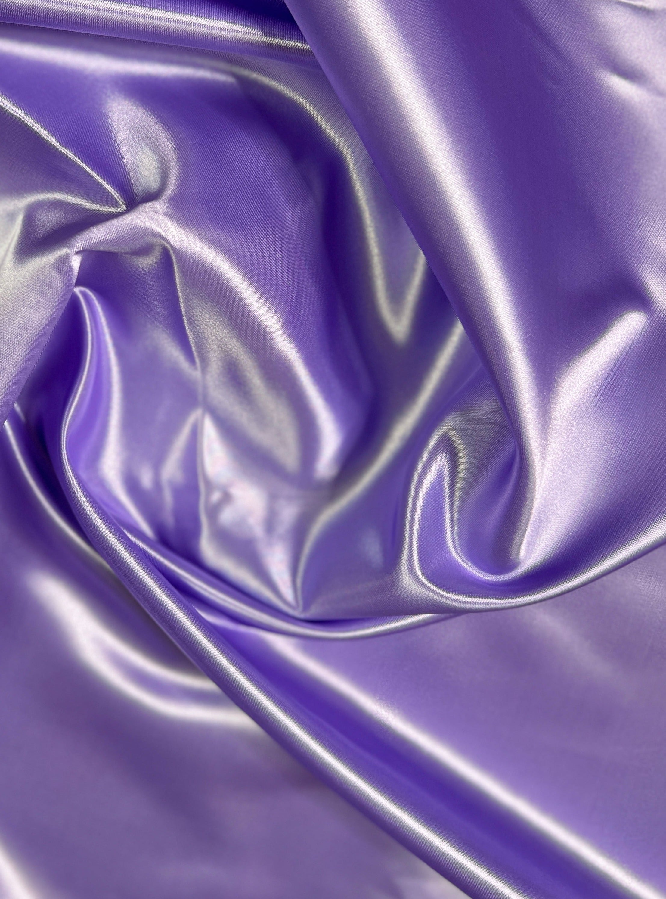 Lavender Duchesse Satin Fabric, Lilac Bridal Shiny Satin by yard, Lavender Heavy Satin Fabric for Wedding Dress, satin for woman, purple satin, dark lavender satin, premium satin, best quality satin, buy satin online, kiki textiles, satin store in usa, duchesse satin, satin silk, four way stretch, shiny satin