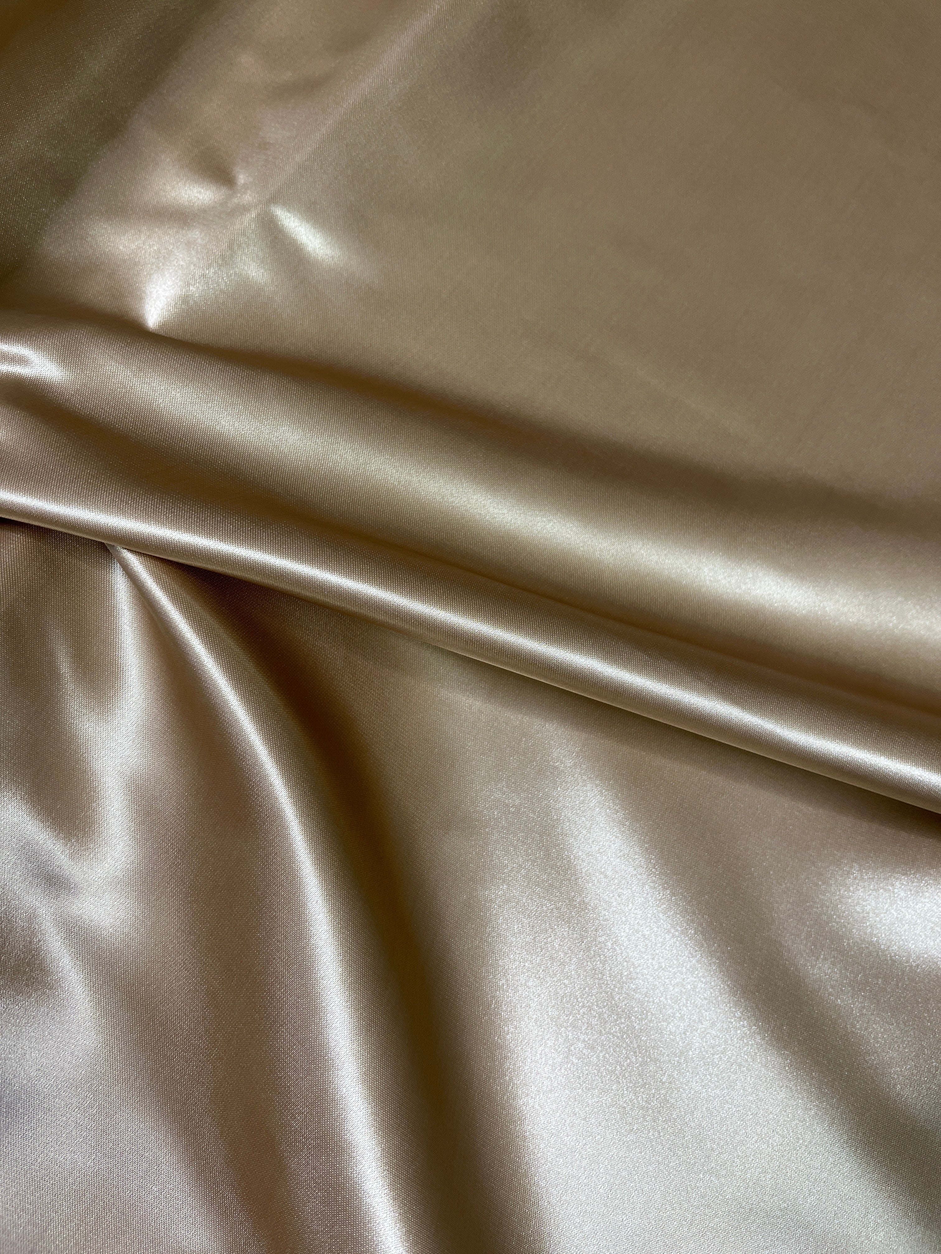 Gold Duchesse Satin Fabric, Gold Bridal Shiny Satin by yard, Heavy Satin Fabric for Wedding Dress, satin for woman, gold color satin fabric, bright gold satin, premium satin, best quality satin, buy satin online, light brown color fabric for dress, light gold color, kiki textiles,  satin store in LOS Angeles
