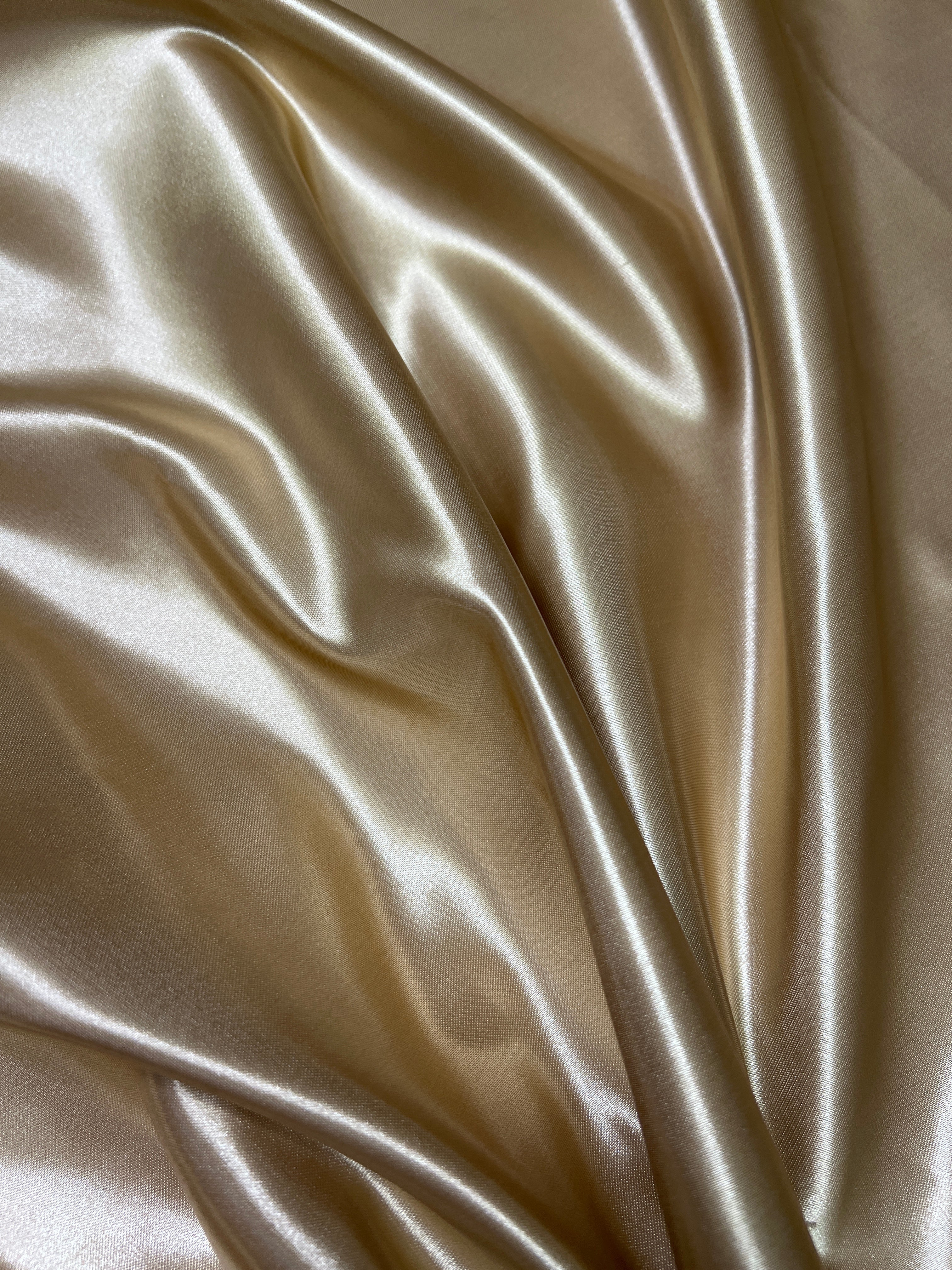 Gold Duchesse Satin Fabric, Gold Bridal Shiny Satin by yard, Heavy Satin Fabric for Wedding Dress, satin for woman, gold color satin fabric, bright gold satin, premium satin, best quality satin, buy satin online, light brown color fabric for dress, light gold color, kiki textiles,  satin store in LOS Angeles