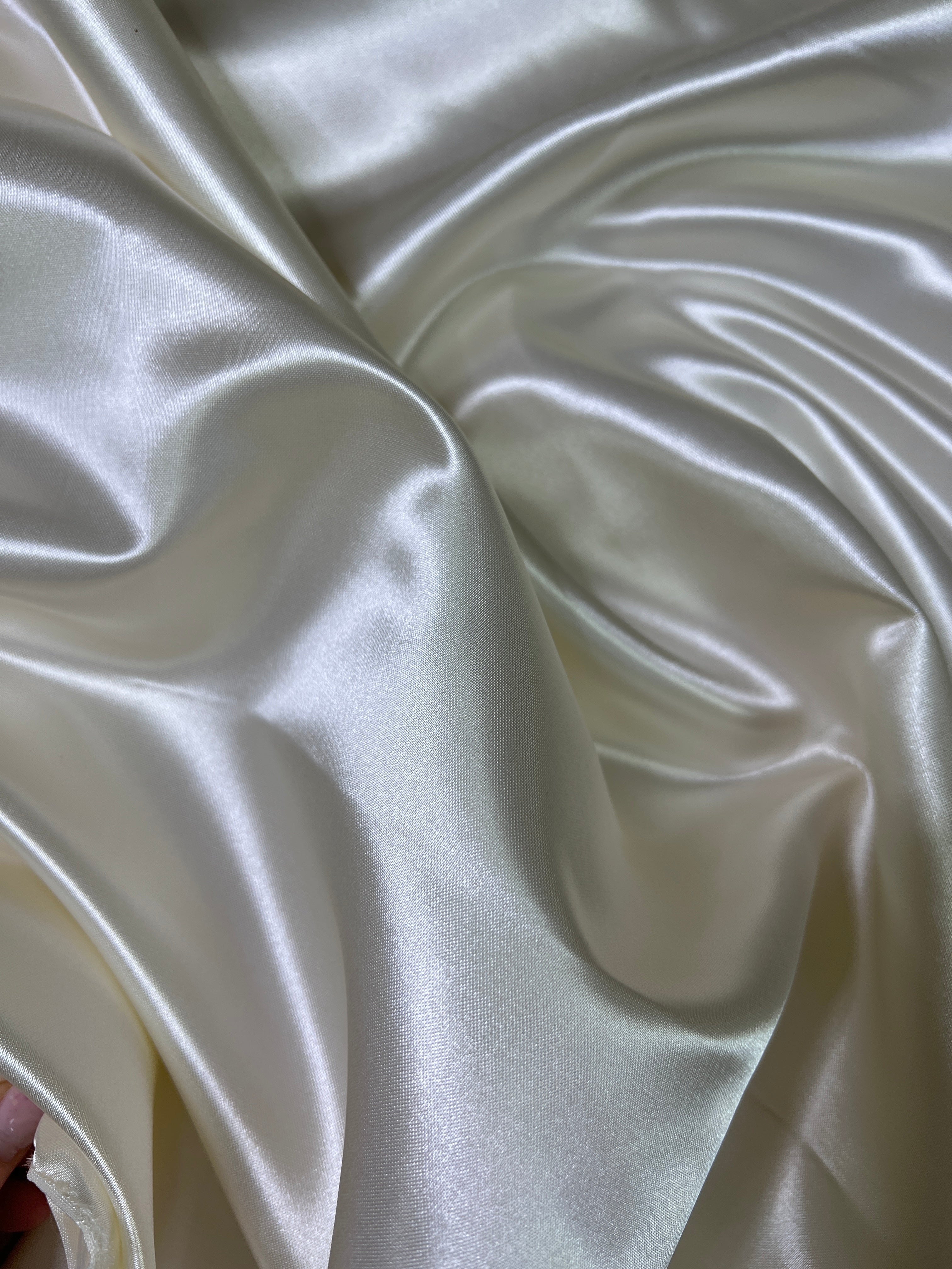 Cream Duchesse Satin Fabric, Off White Bridal Shiny Satin by yard, Heavy Satin Fabric for Wedding Dress, satin for woman, satin in cream color, cream color fabric, premium satin, best quality satin, buy satin online, kikitextile, satin store in usa, silver duchesse satin, gray duchesse satin, off white color fabric