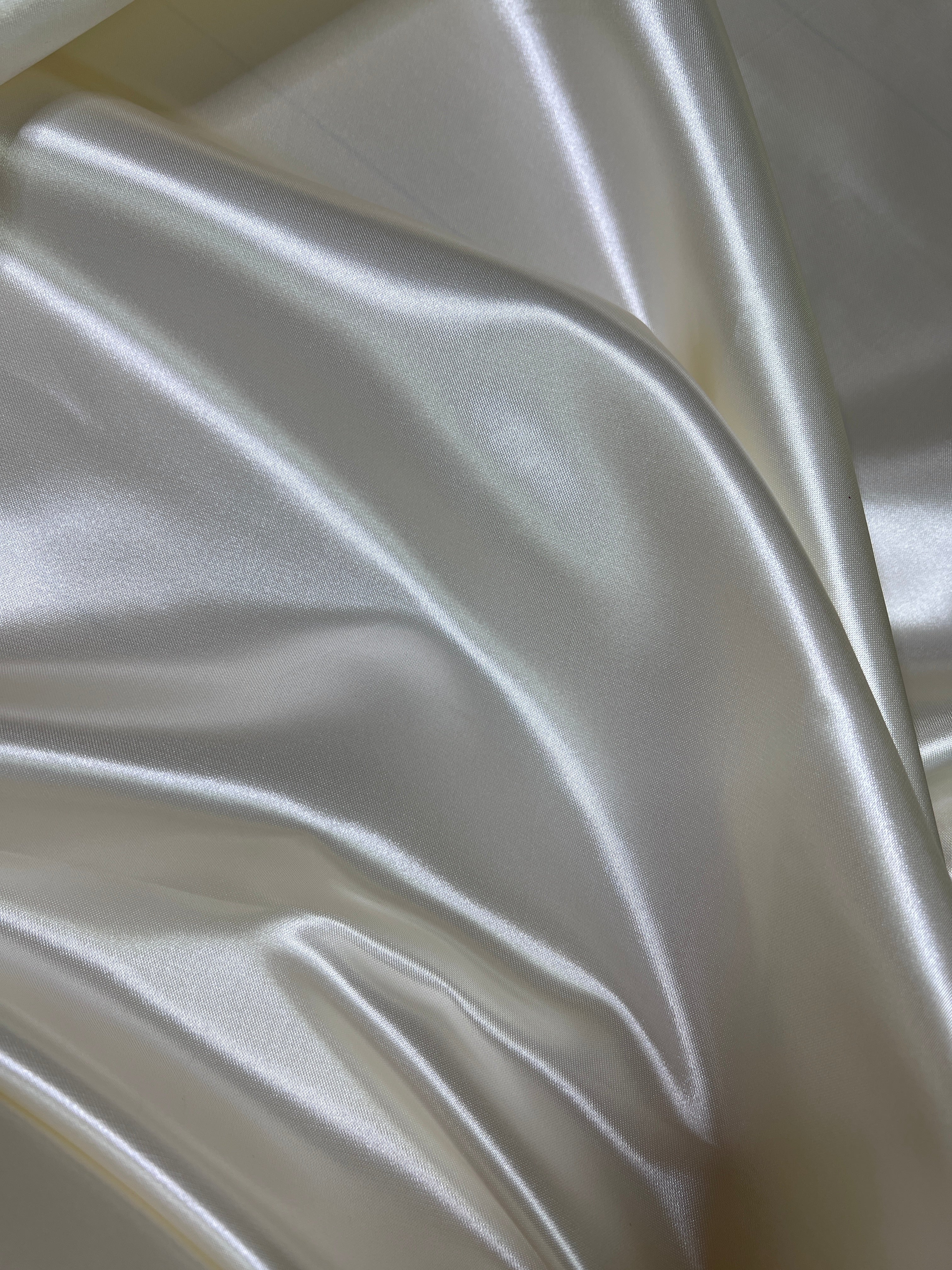 Cream Duchesse Satin Fabric, Off White Bridal Shiny Satin by yard, Heavy Satin Fabric for Wedding Dress, satin for woman, satin in cream color, cream color fabric, premium satin, best quality satin, buy satin online, kikitextile, satin store in usa, silver duchesse satin, gray duchesse satin, off white color fabric