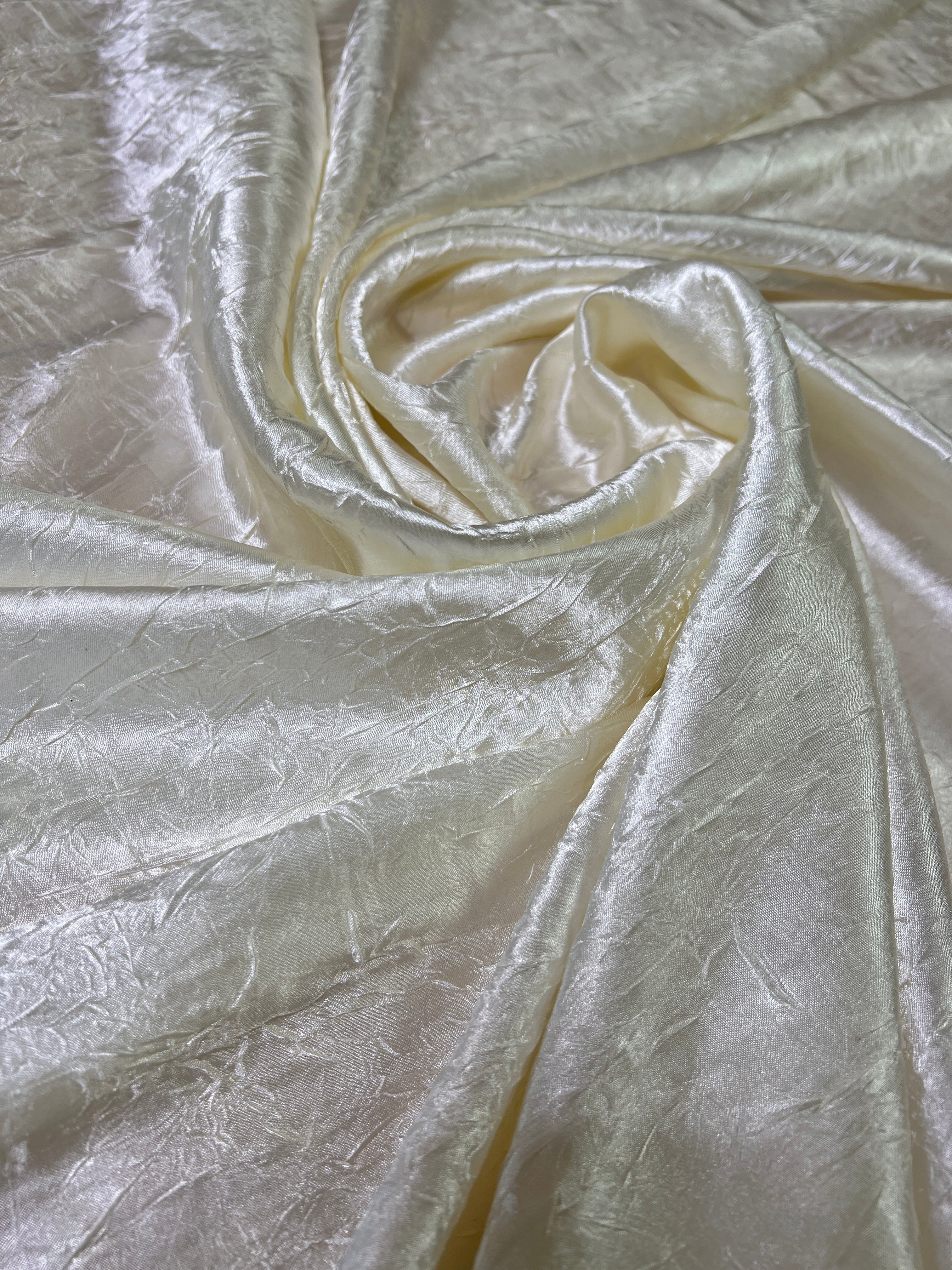 White Satin Fabric, Silky Satin Fabric White, Bridal Satin Medium