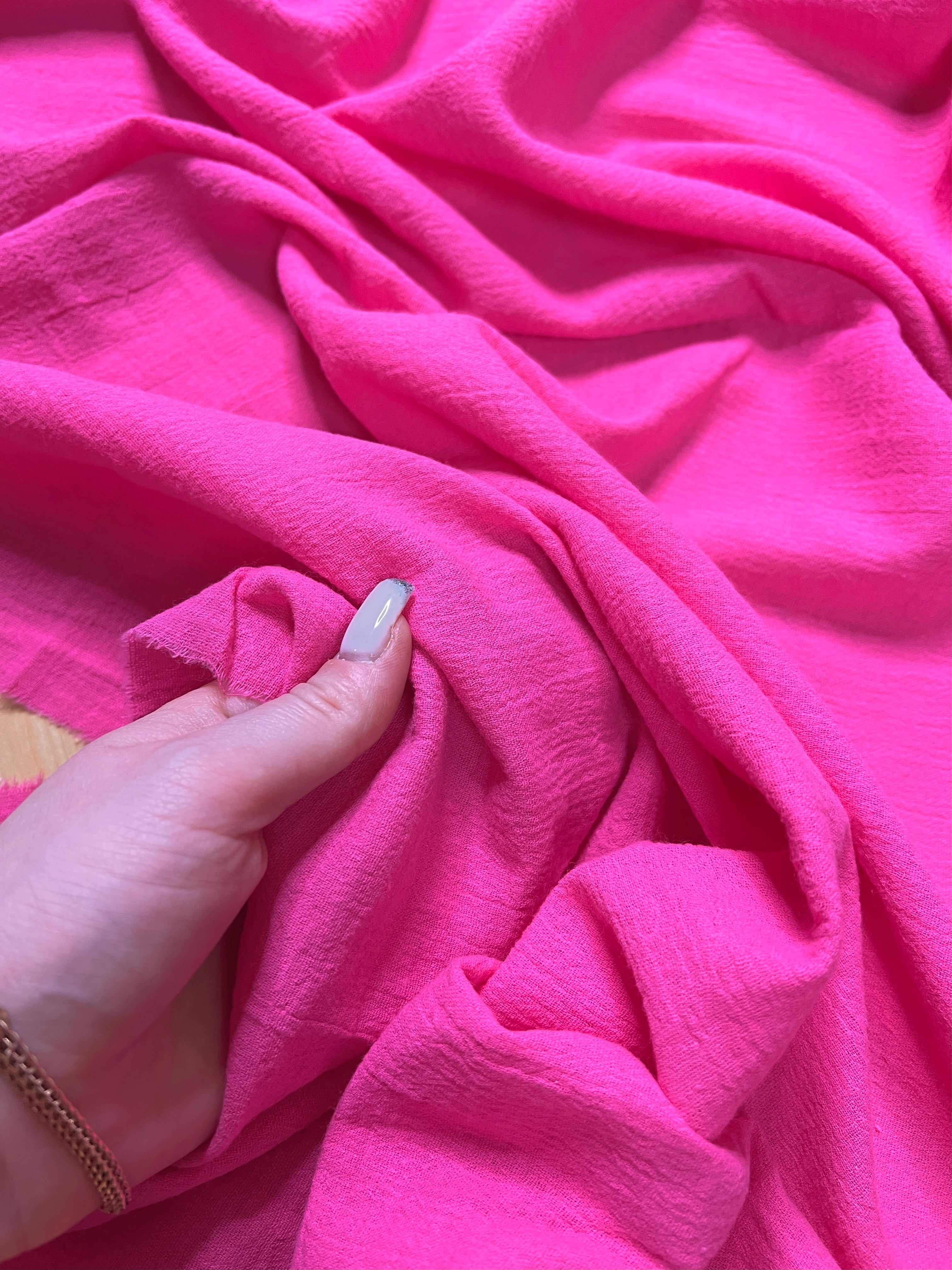 hot pink Cotton Gauze, cotton gauze fabric, pink gauze fabric, light pink gauze, cotton for woman, double gauze cheap, coton gauze for bride, cotton gauze in low price
