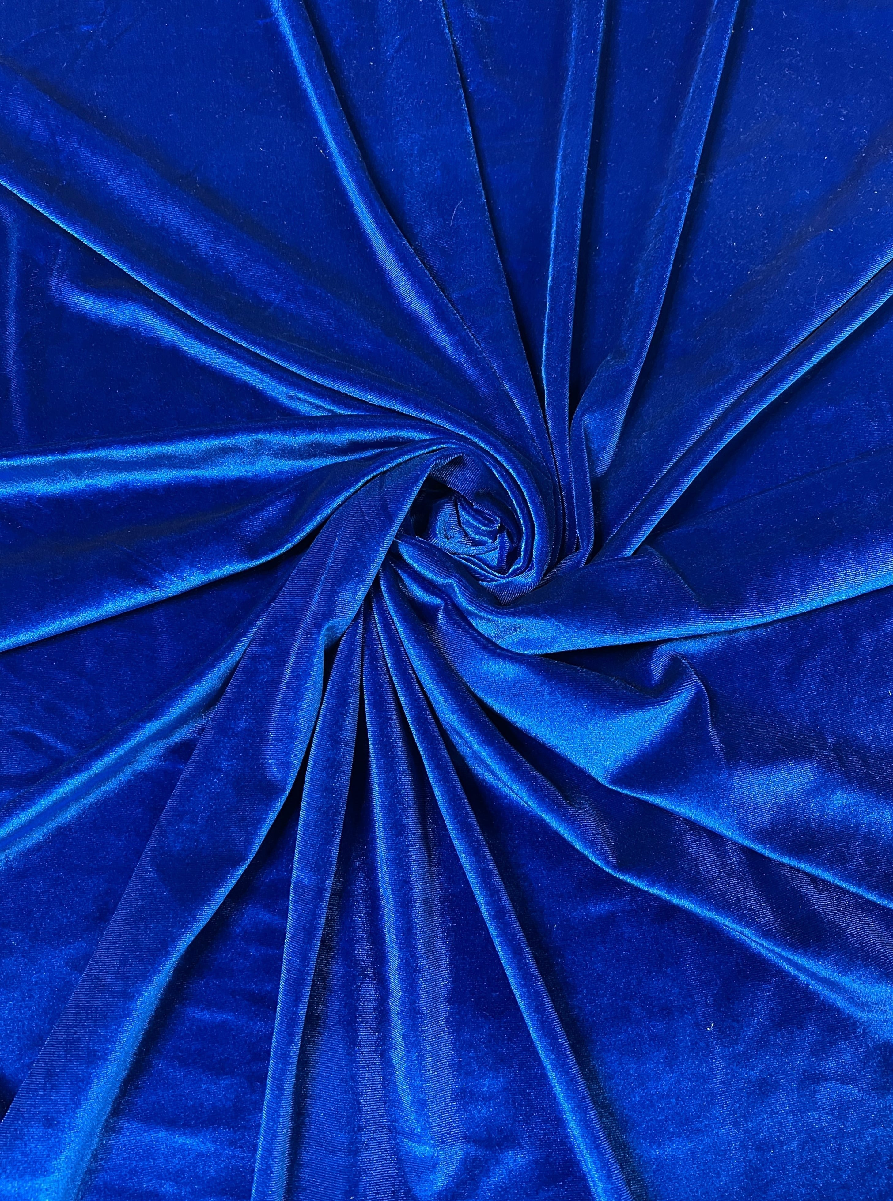 Royal blue stretch velvet, blue stretch velvet for gown, stretch velvet for wedding, stretch pure velvet, blue stretch velvet for brides, stretch fancy velvet, velvet for dress, stretch expensive velvet