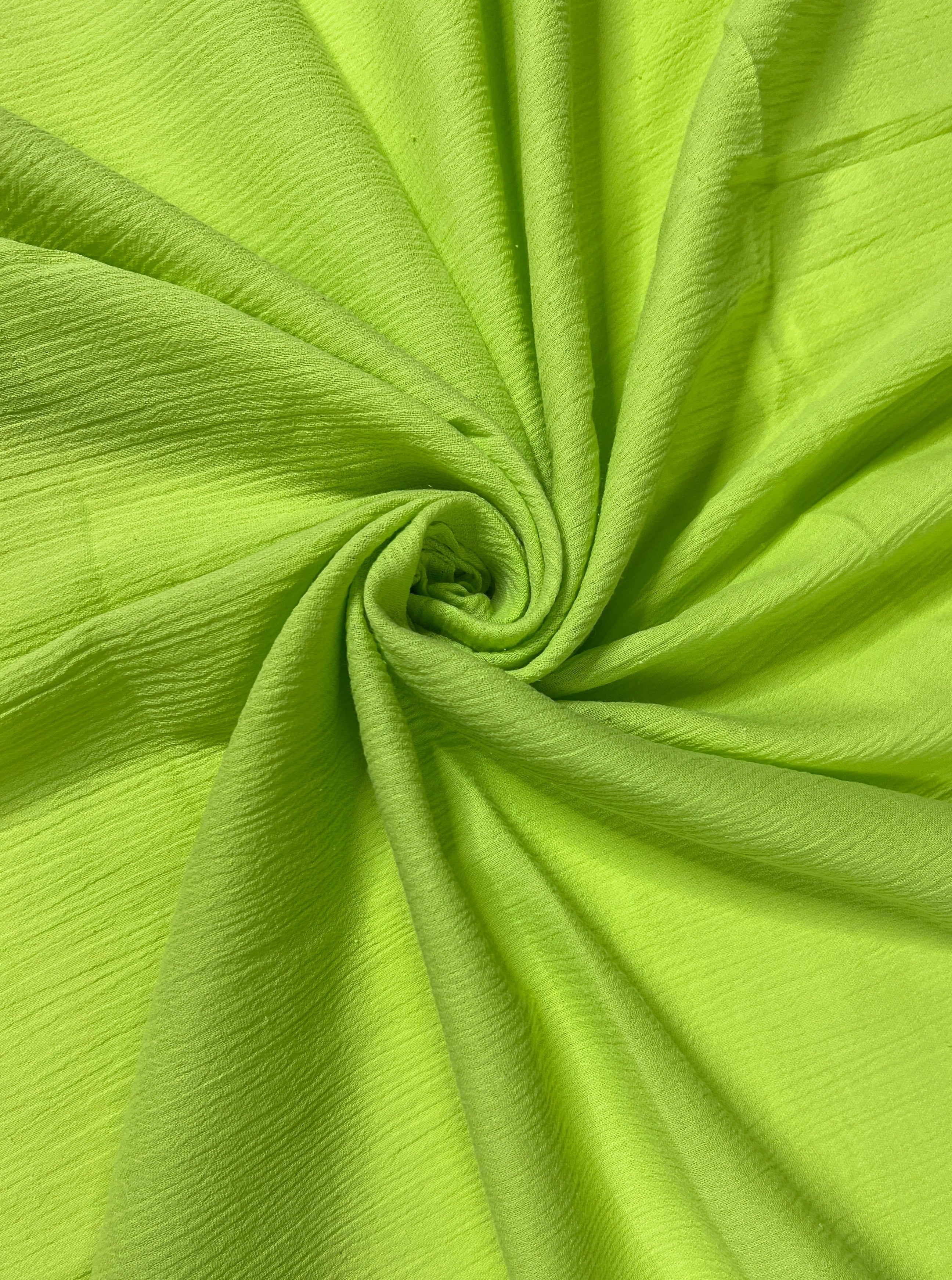 neon green cotton gauze, neon crinkle gauze, crinkle cotton gauze, muslin fabric green, neon textured crinkle gauzeneon green cotton gauze, neon crinkle gauze, crinkle cotton gauze, muslin fabric green, neon textured crinkle gauze